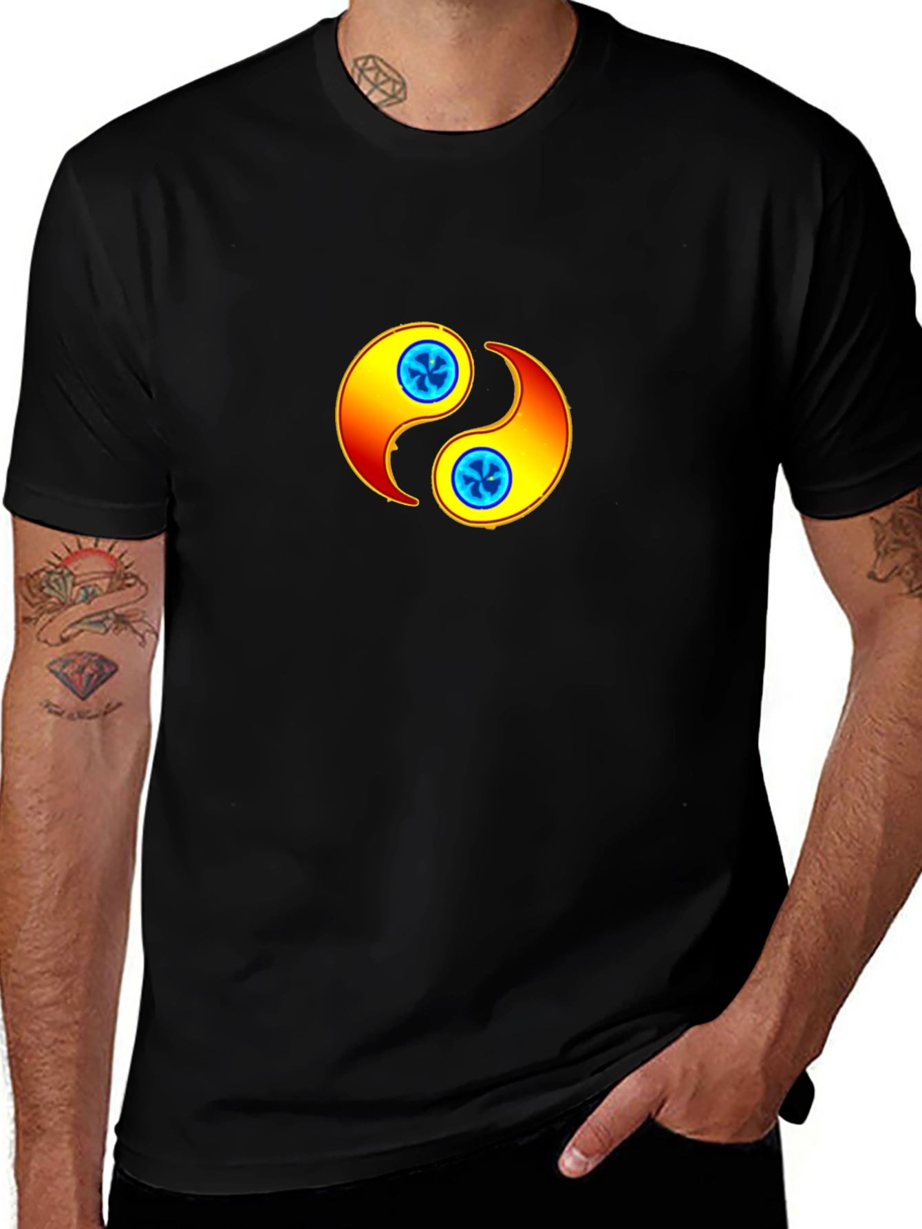 Yin Yang Graphic T-Shirt - Cool Casual Tee
