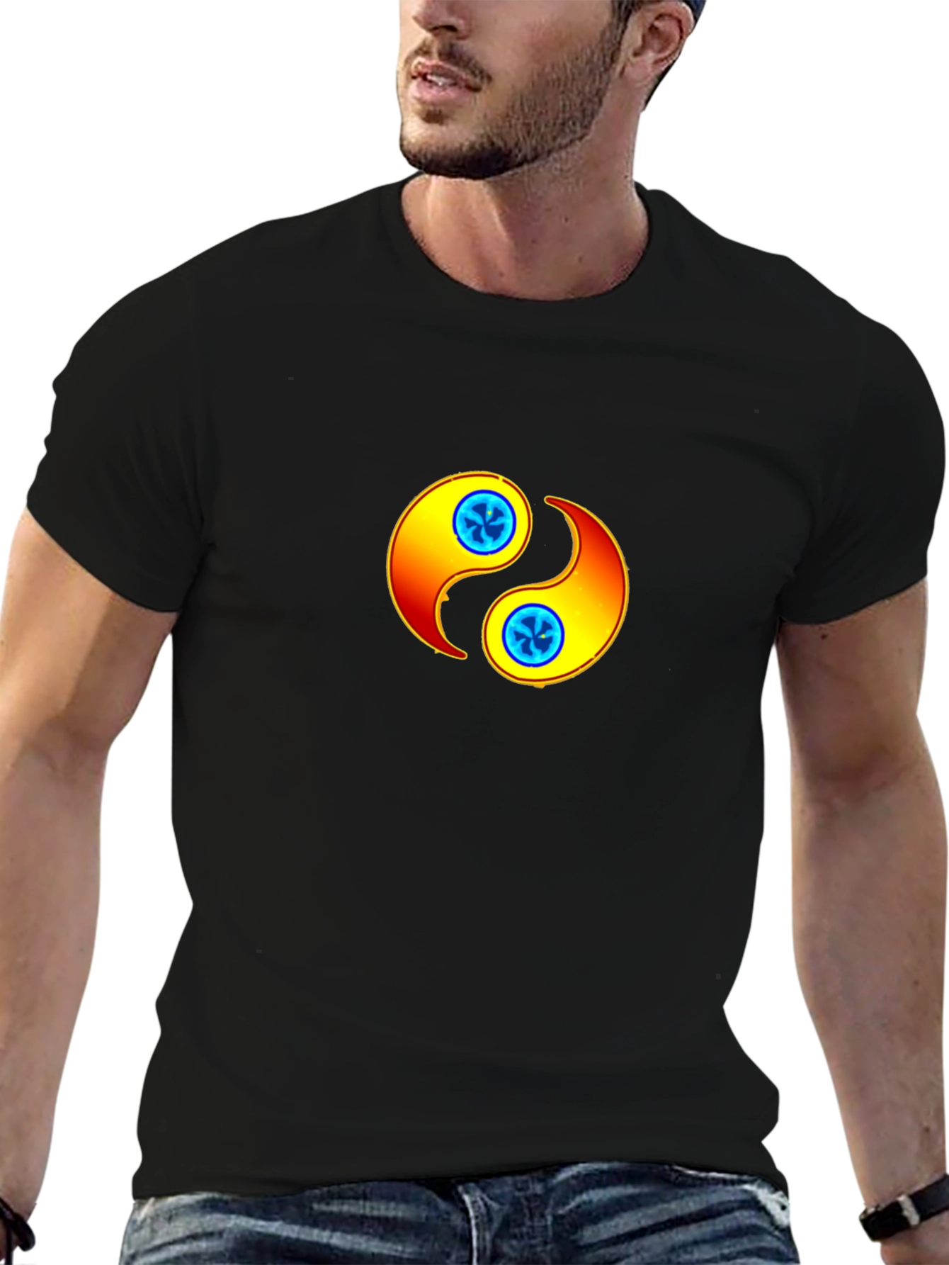 Yin Yang Graphic T-Shirt - Cool Casual Tee