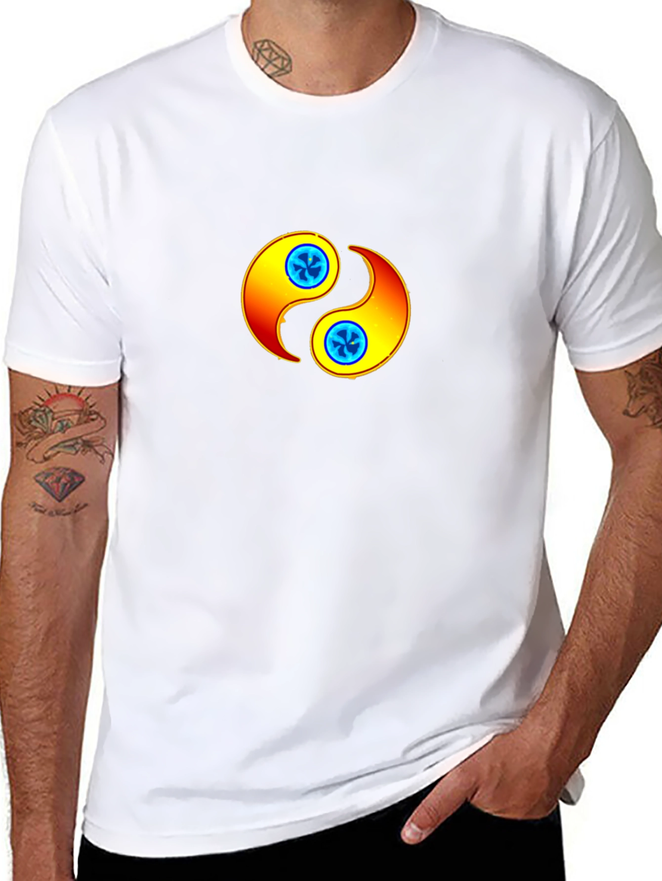 Yin Yang Graphic T-Shirt - Cool Casual Tee