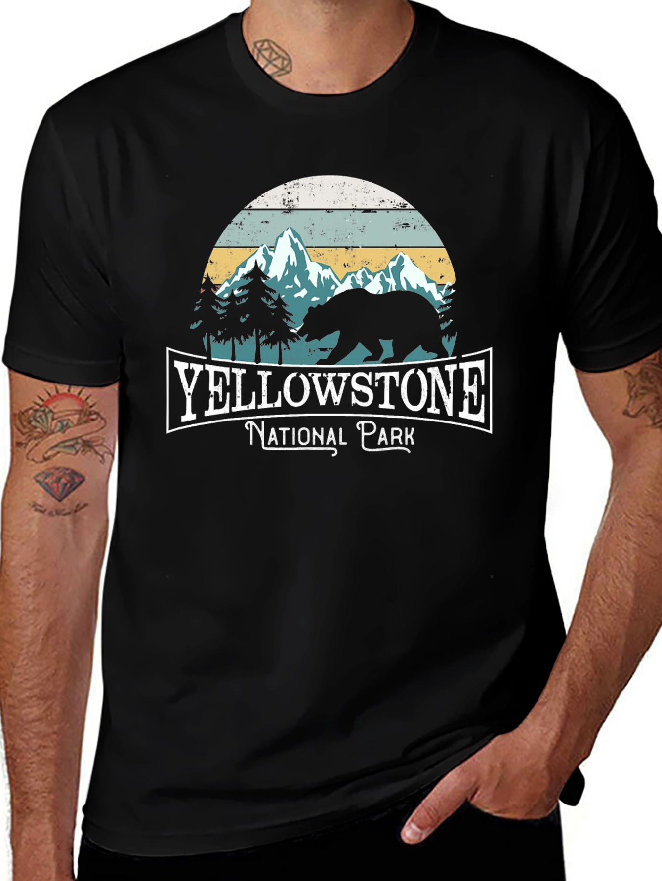 Yellowstone National Park Black T-Shirt
