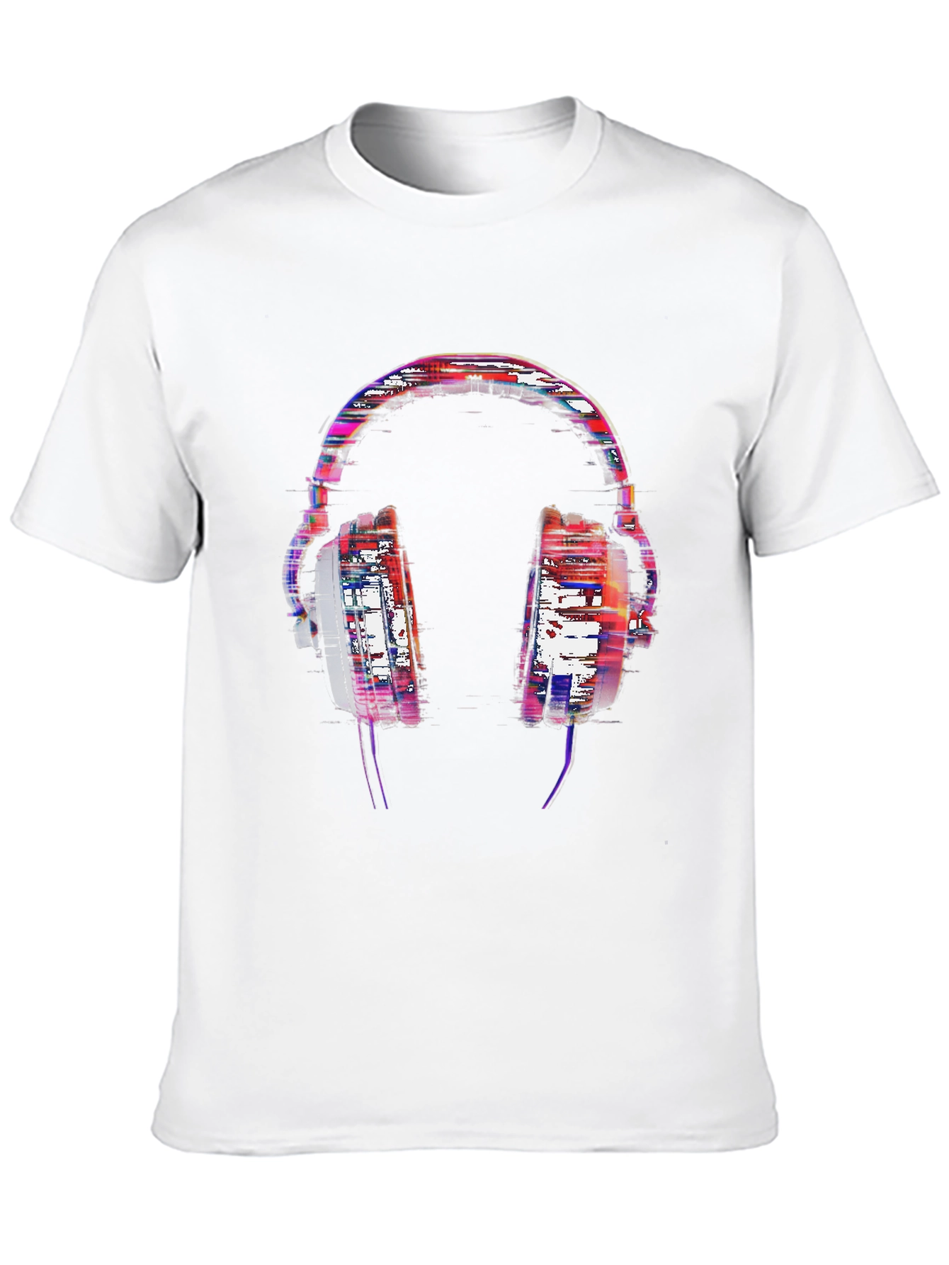 Graphic Headphone Print Black Tee