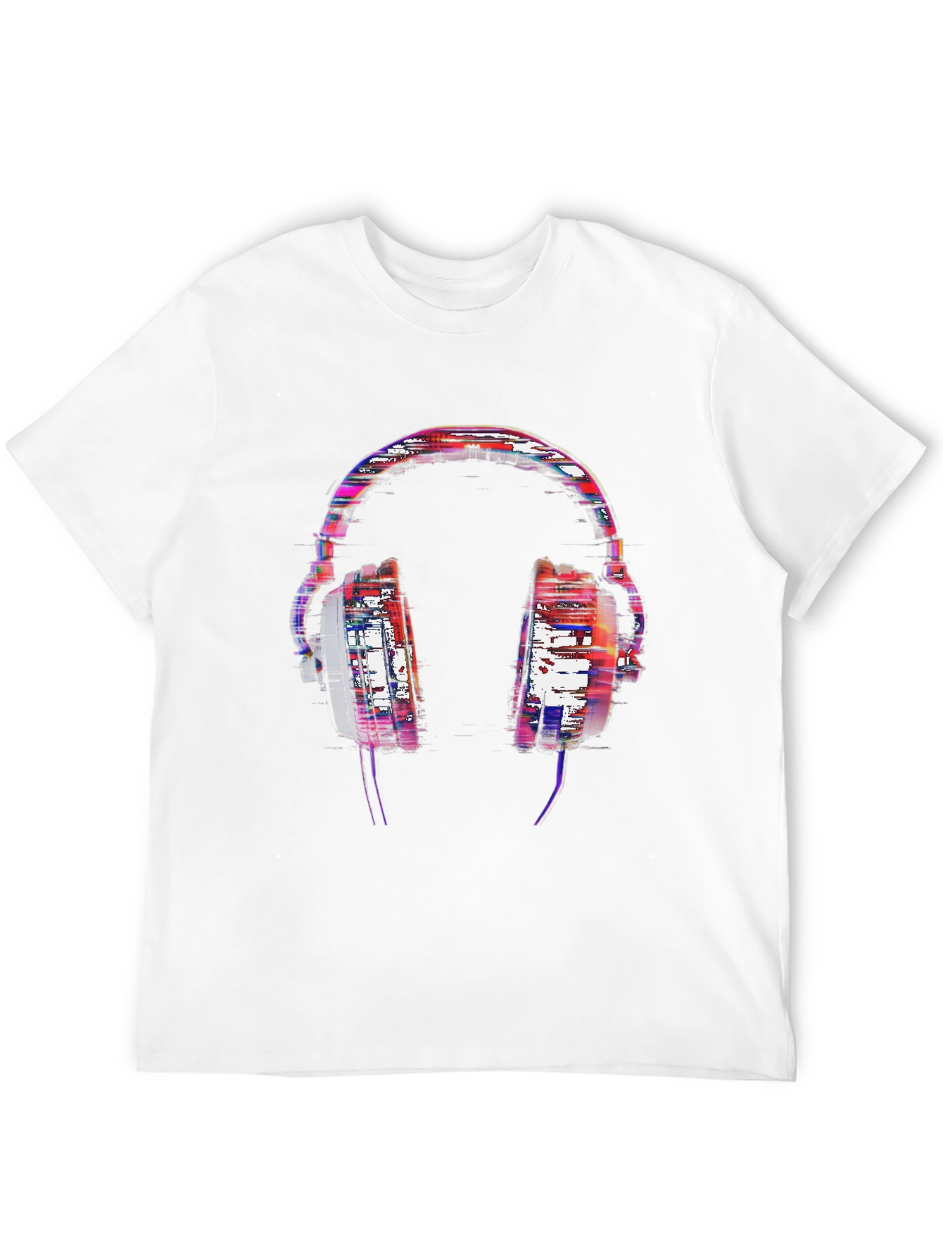 Graphic Headphone Print Black Tee