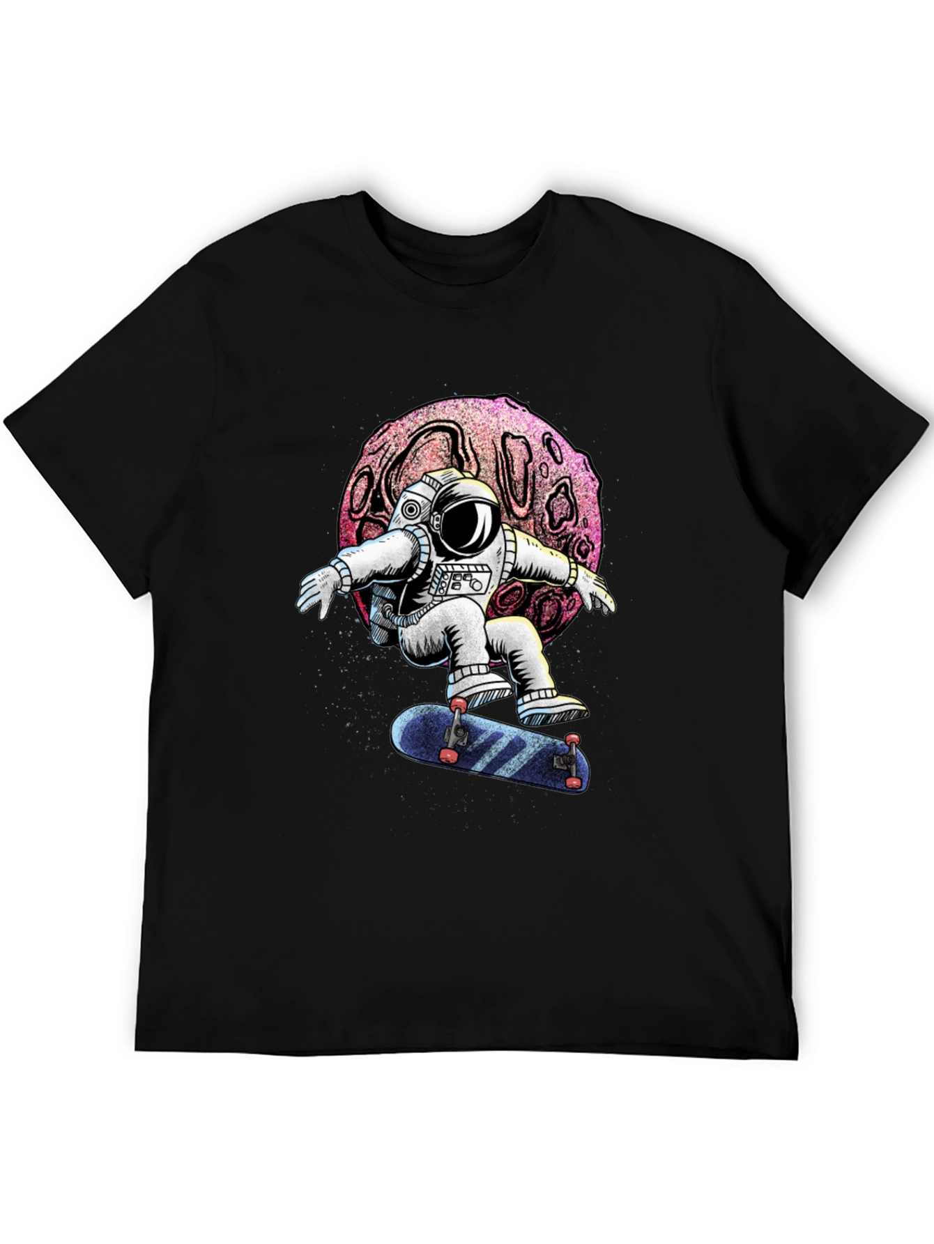Astronaut Skateboard T-Shirt - Galaxy Design