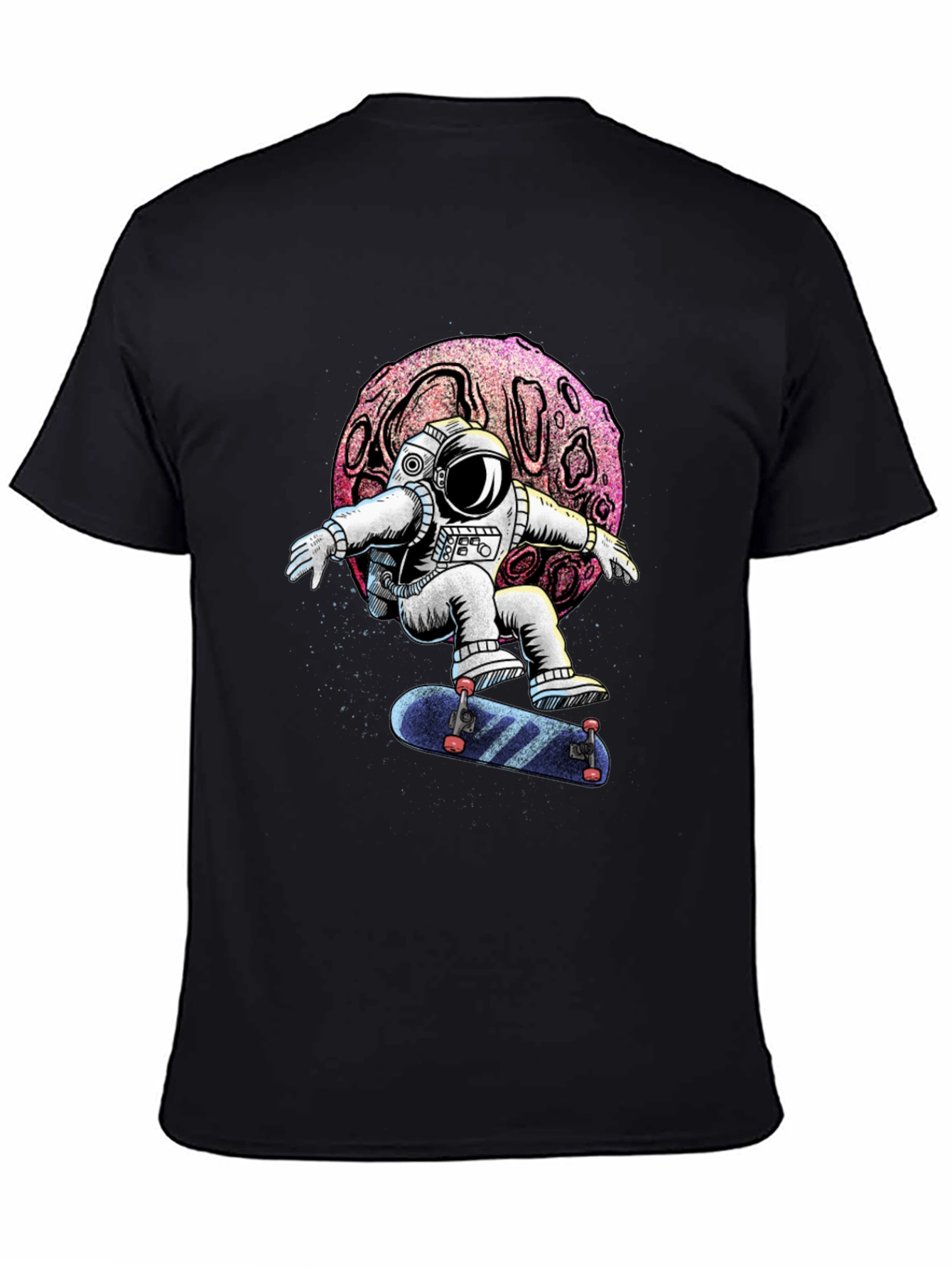 Astronaut Skateboard T-Shirt - Galaxy Design