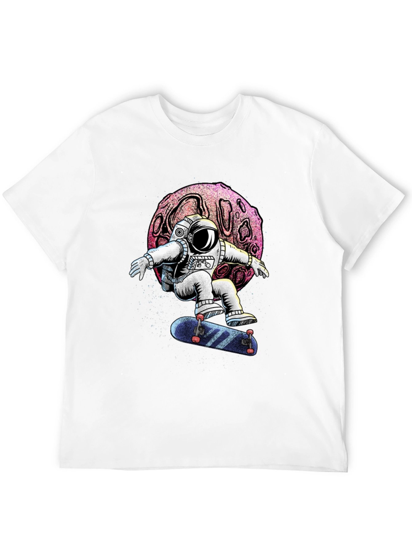 Astronaut Skateboard T-Shirt - Galaxy Design