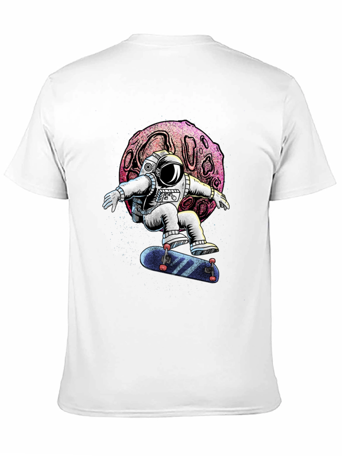 Astronaut Skateboard T-Shirt - Galaxy Design
