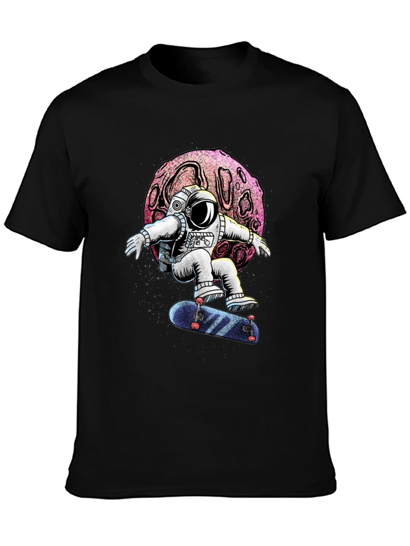 Astronaut Skateboard T-Shirt - Galaxy Design