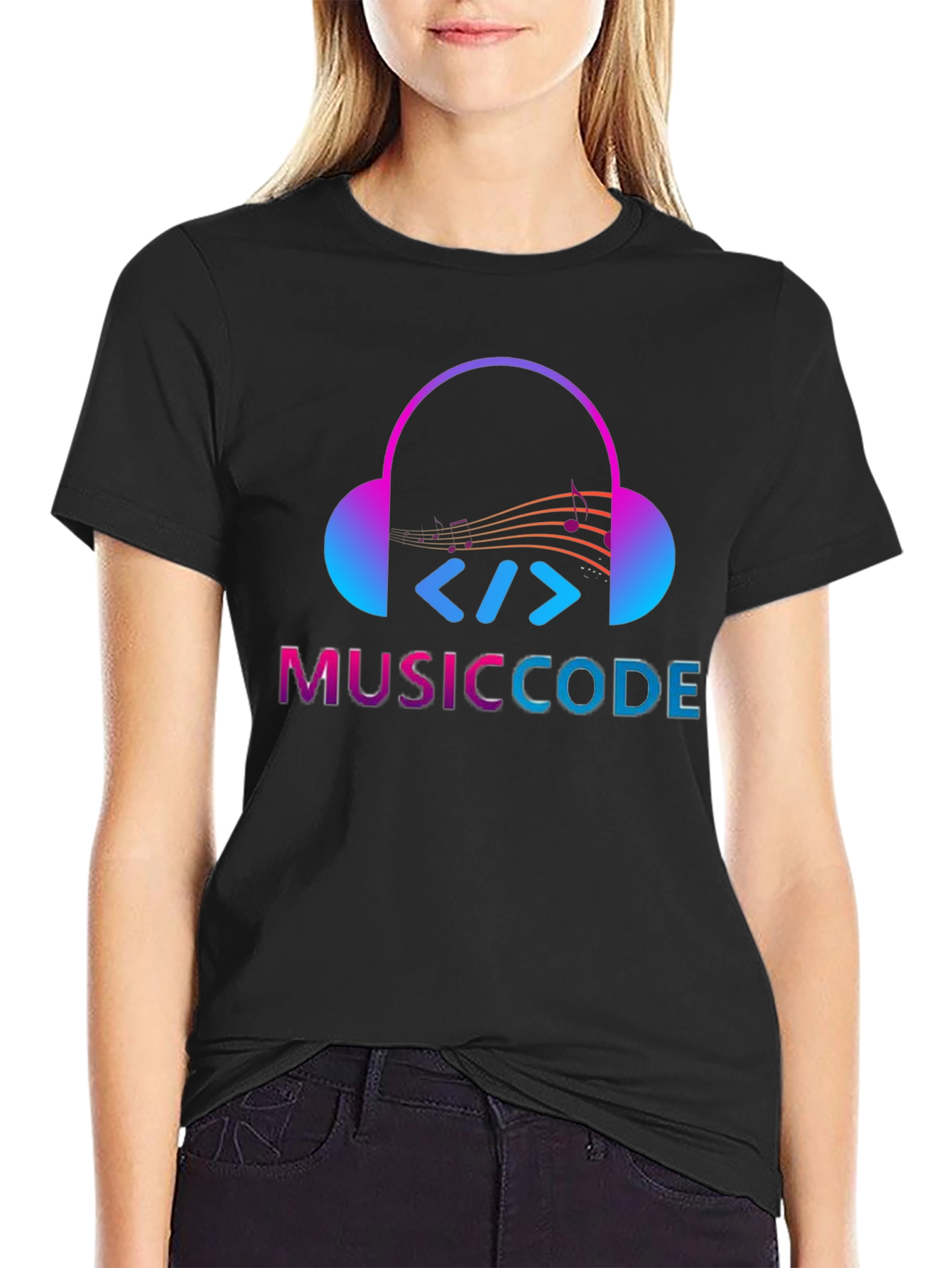MusicCode Black T-Shirt - Programmer Musician Tee