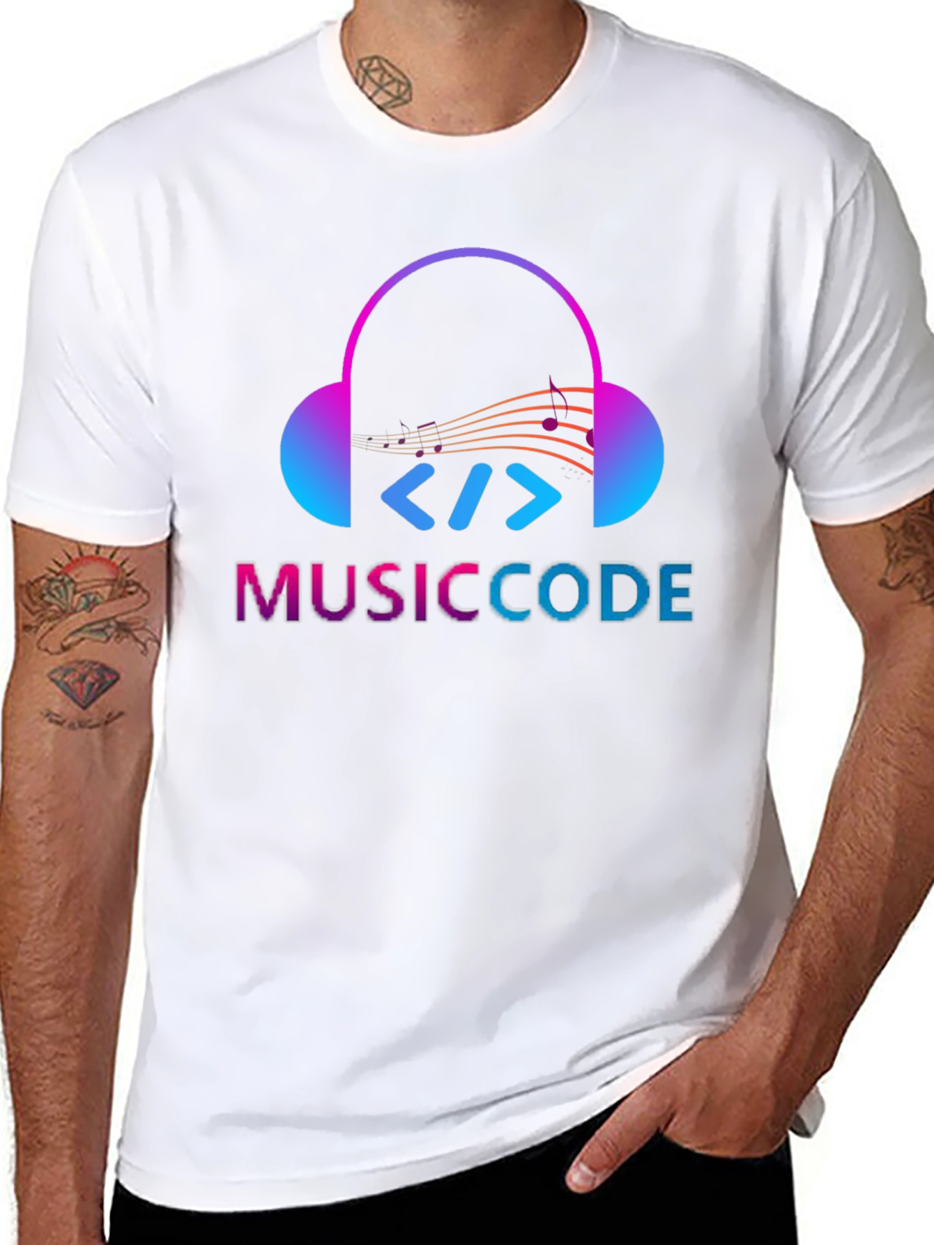 MusicCode Black T-Shirt - Programmer Musician Tee