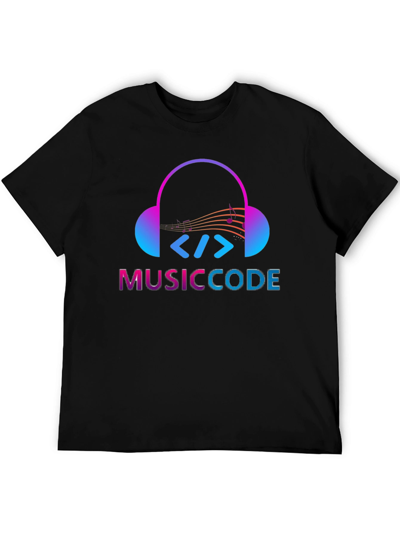 MusicCode Black T-Shirt - Programmer Musician Tee
