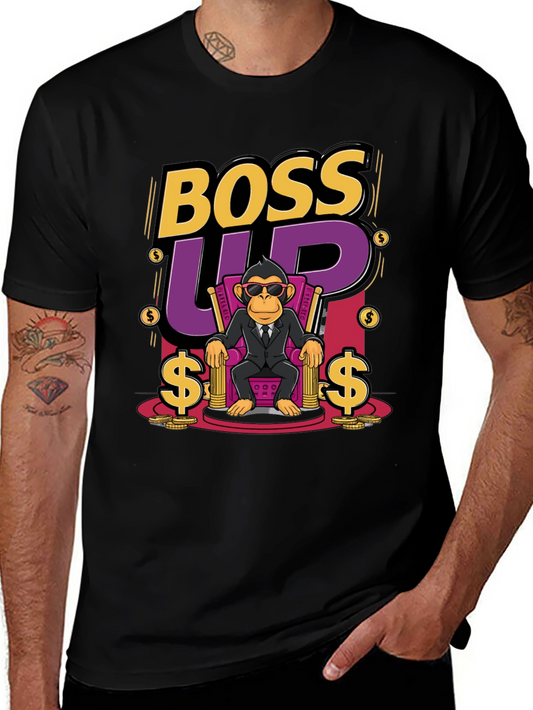 Boss Up Monkey T-Shirt -  King of the Jungle Style