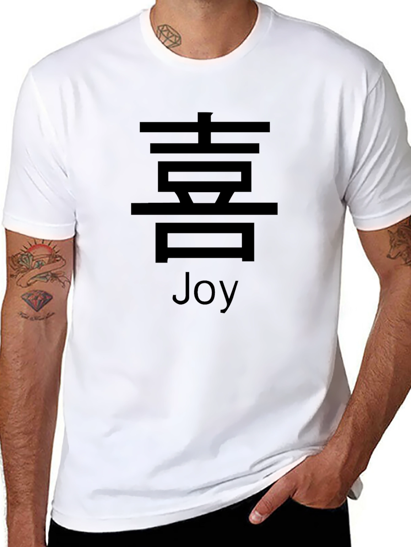 Joy Kanji T-Shirt - Black