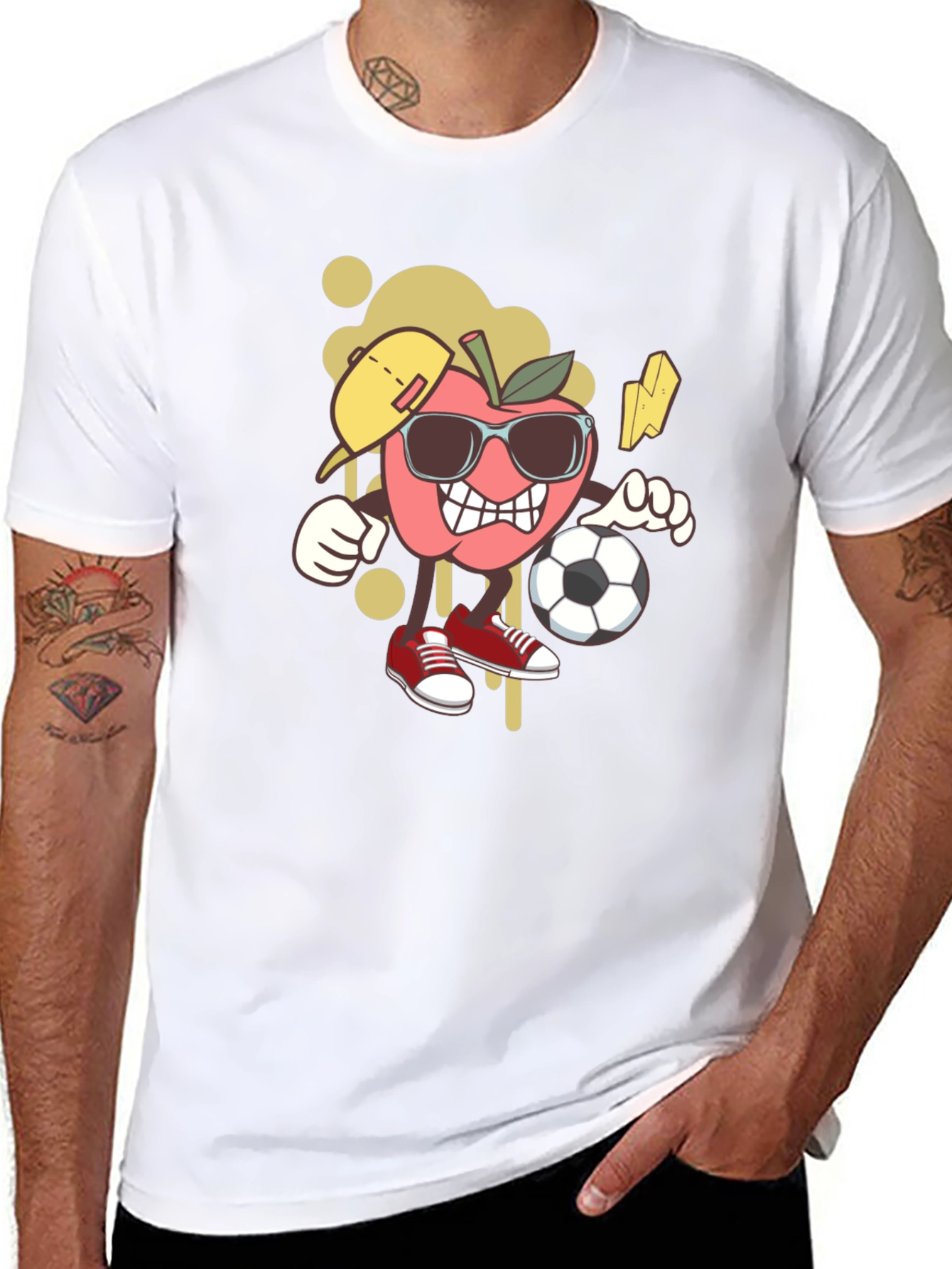 Cool Apple Cartoon Graphic Tee