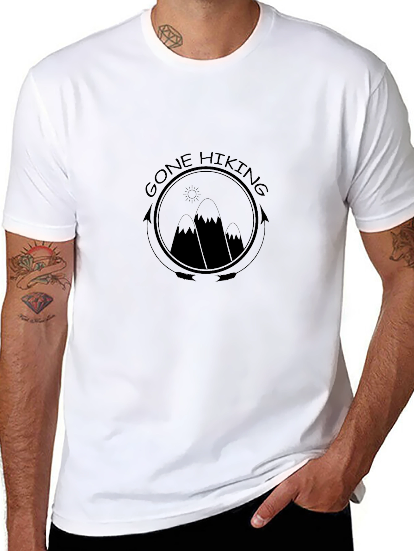 Gone Hiking Graphic T-Shirt - Nature Adventure Tee