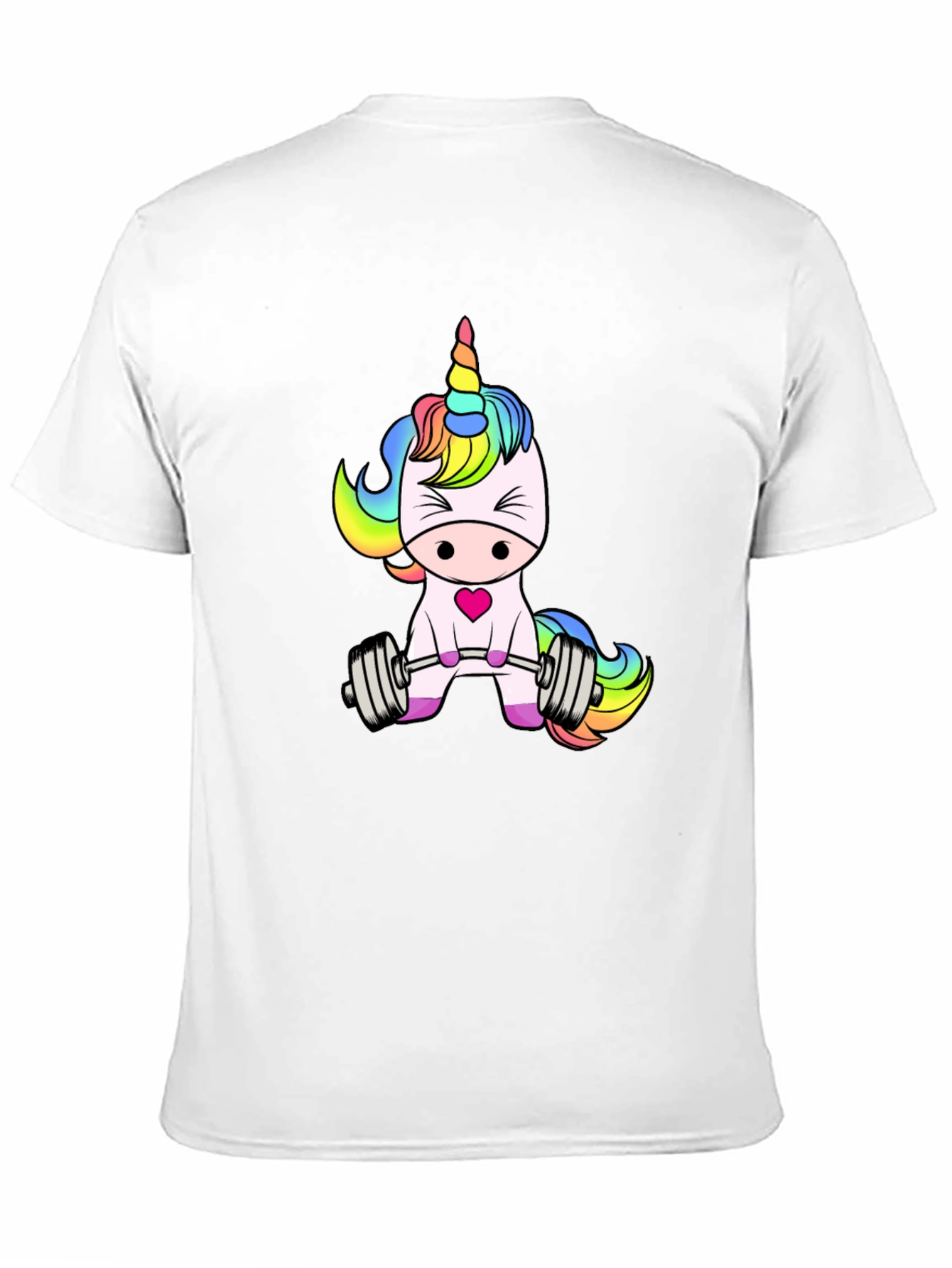 Unicorn Lifting Weights Graphic T-Shirt