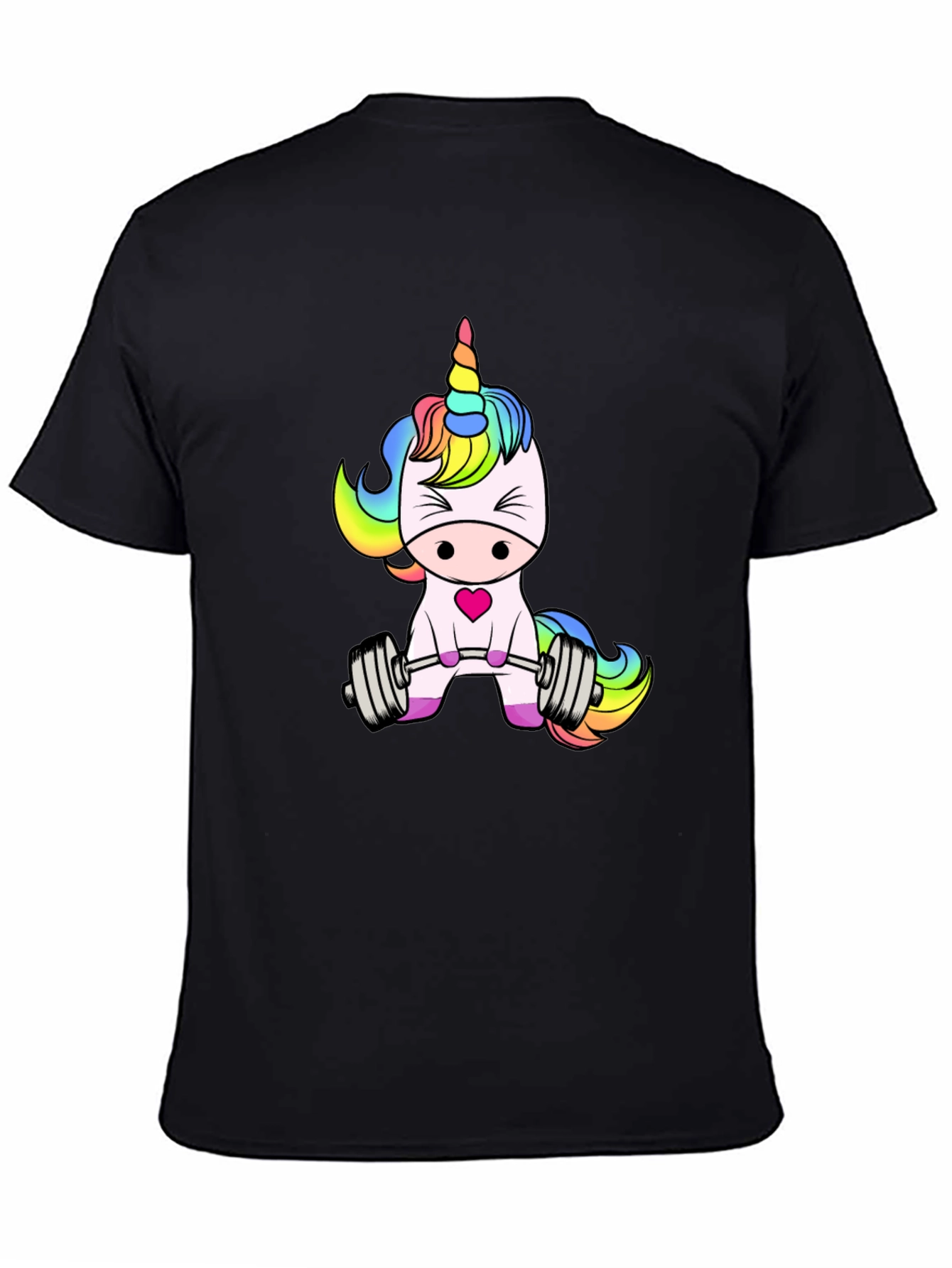 Unicorn Lifting Weights Graphic T-Shirt