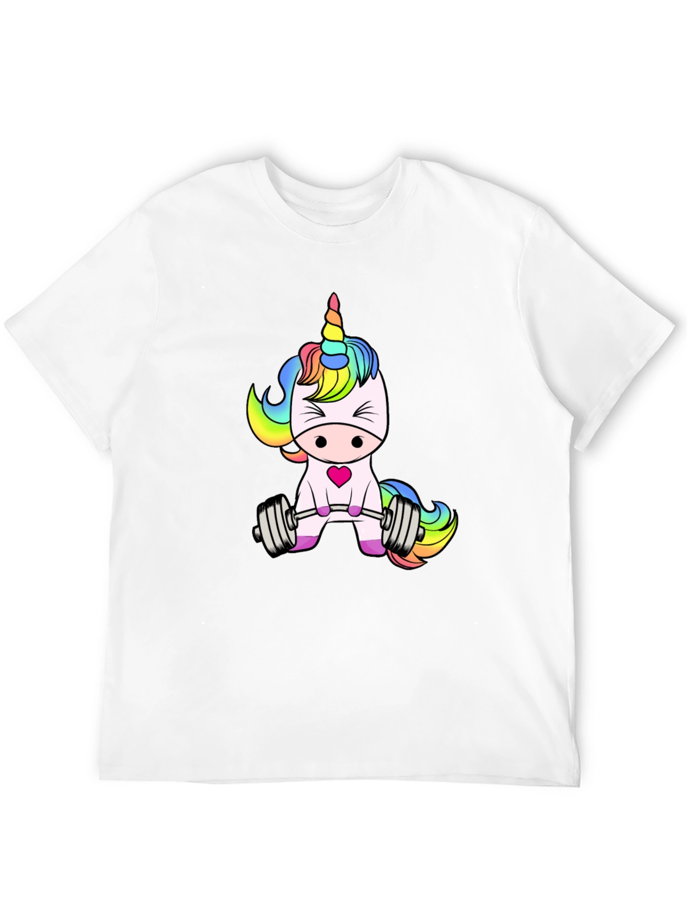 Unicorn Lifting Weights Graphic T-Shirt