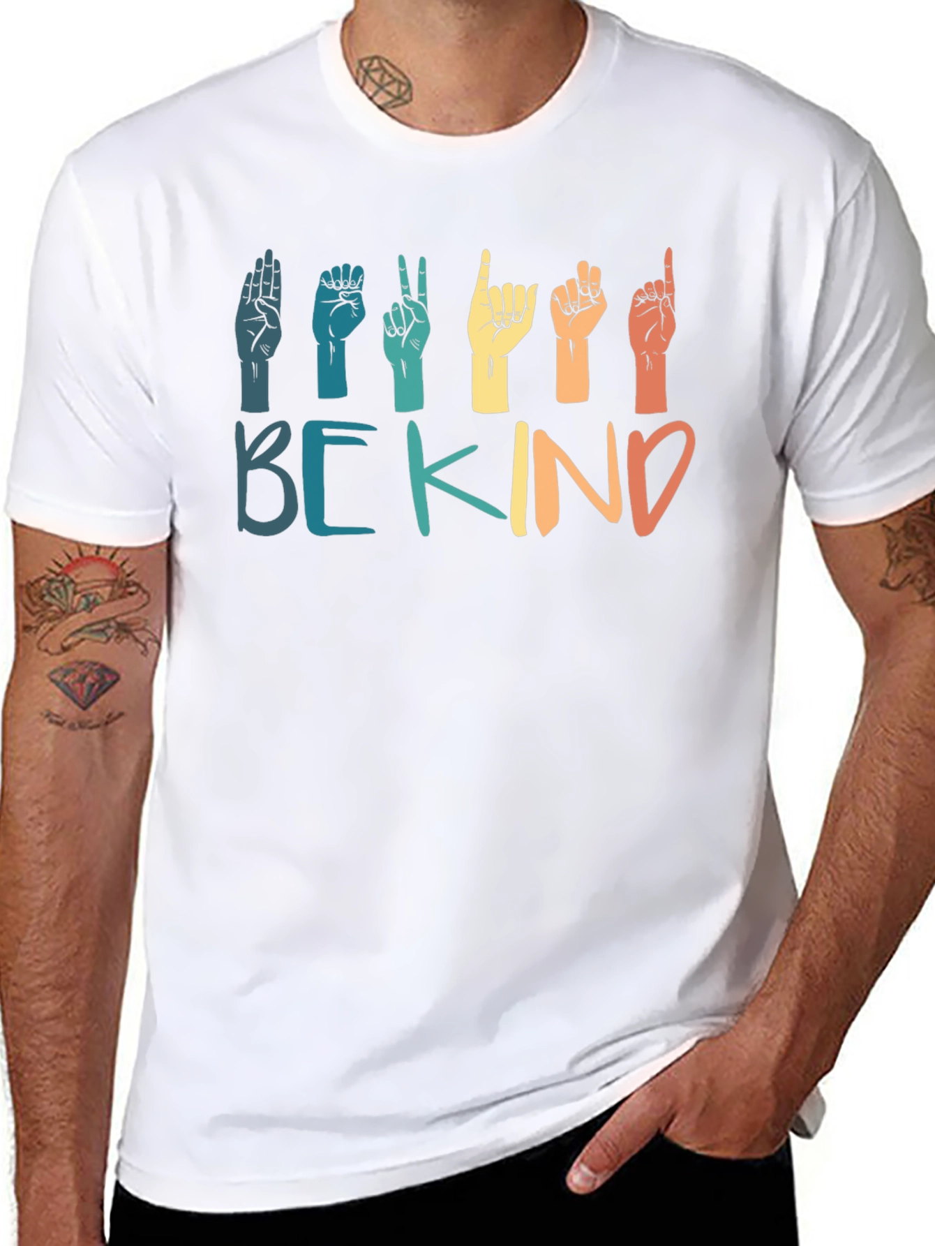 Be Kind Sign Language Graphic T-Shirt