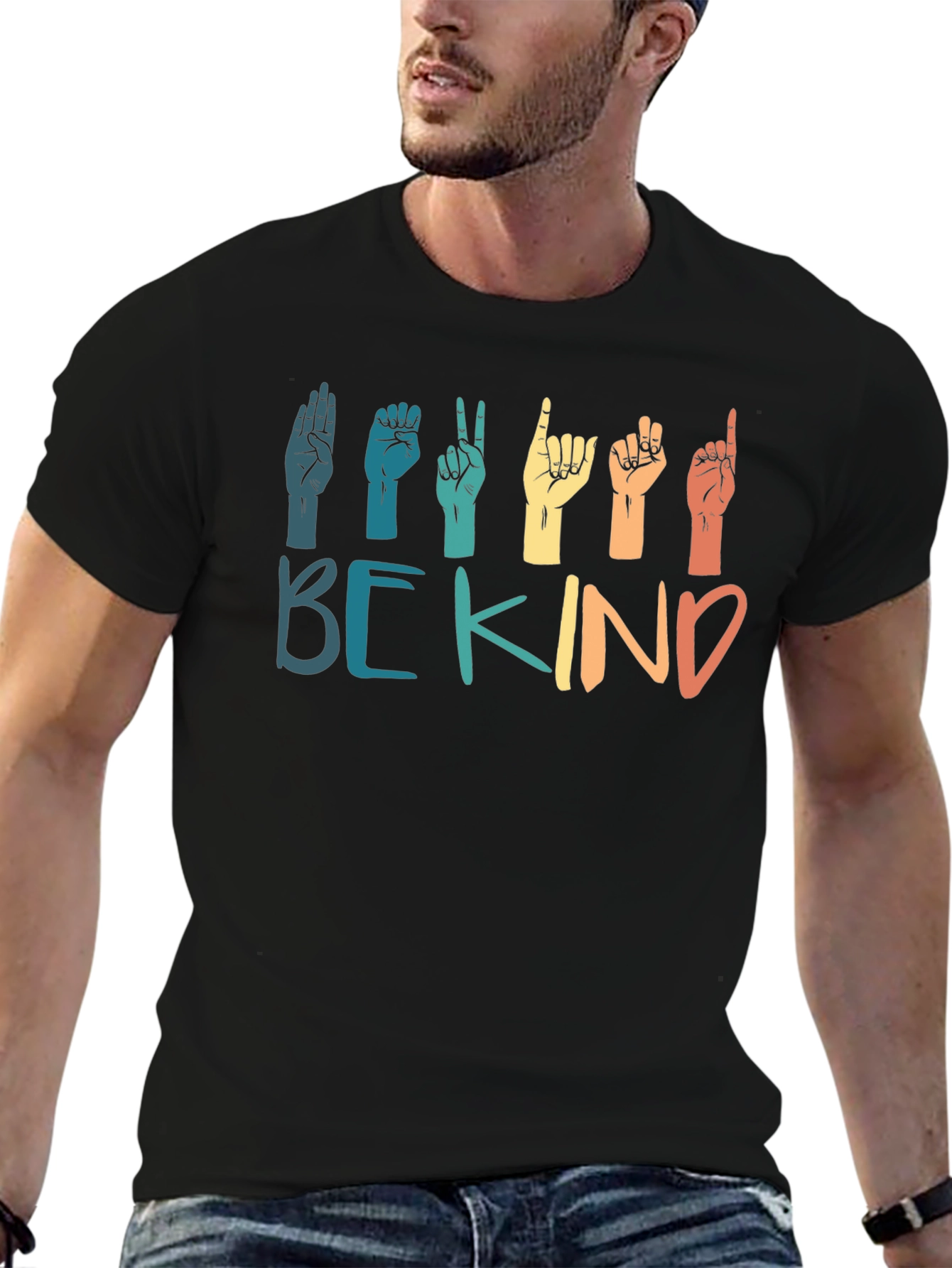 Be Kind Sign Language Graphic T-Shirt
