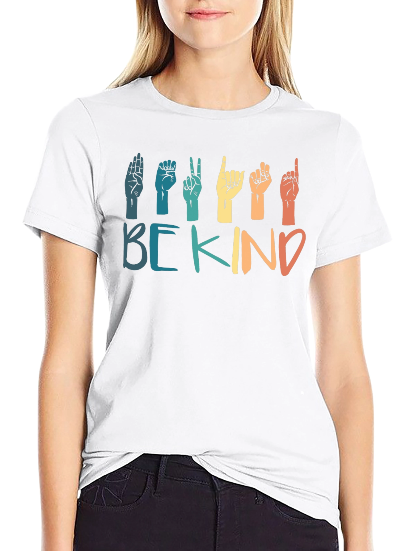 Be Kind Sign Language Graphic T-Shirt