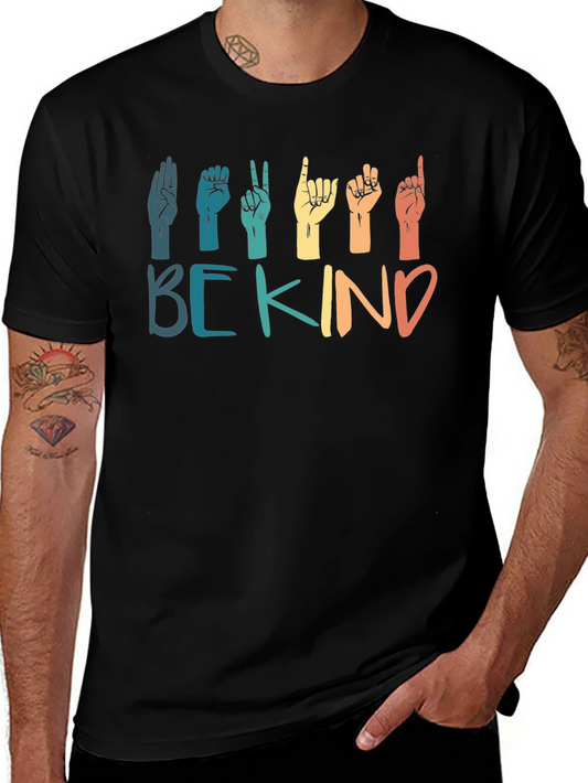 Be Kind Sign Language Graphic T-Shirt
