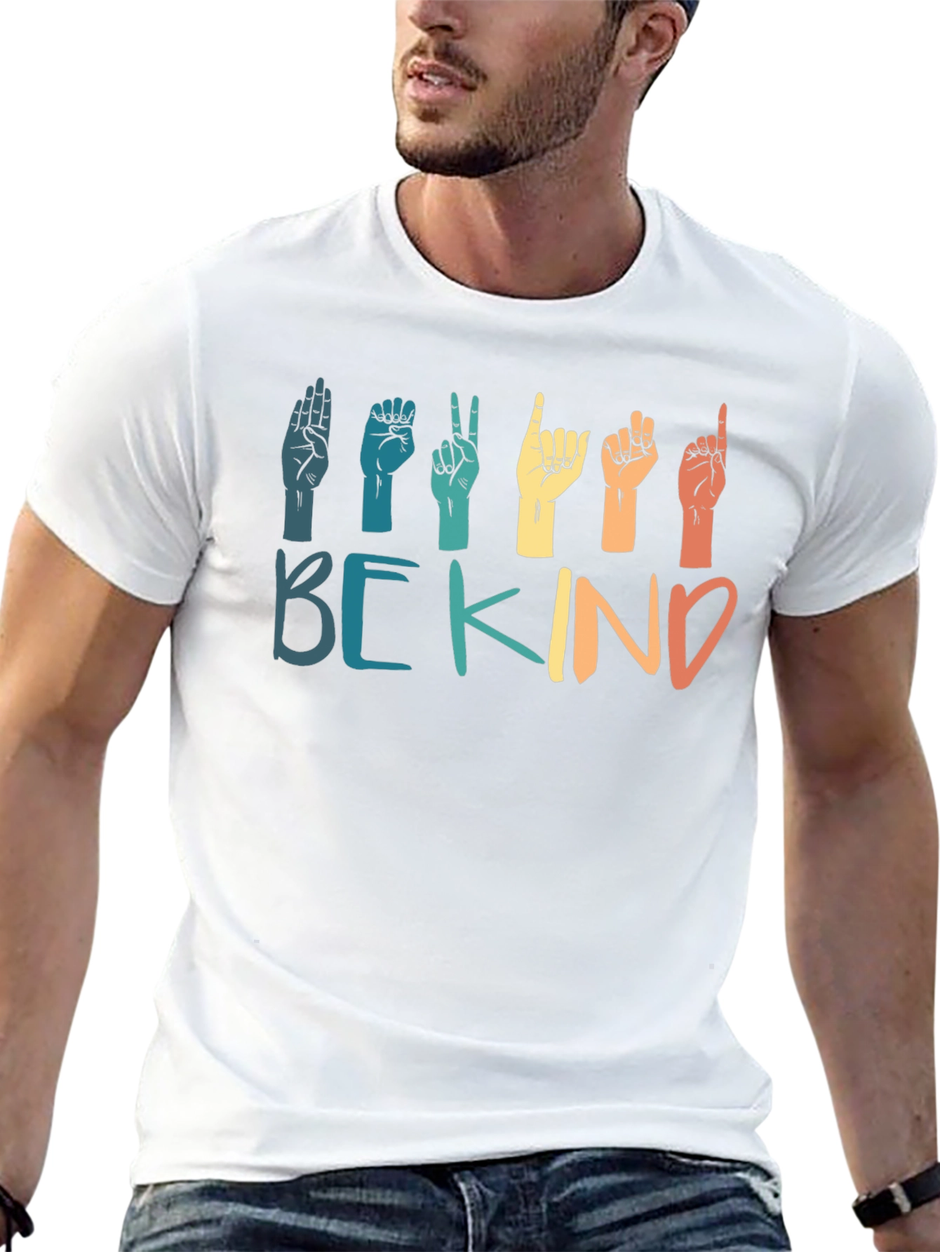 Be Kind Sign Language Graphic T-Shirt