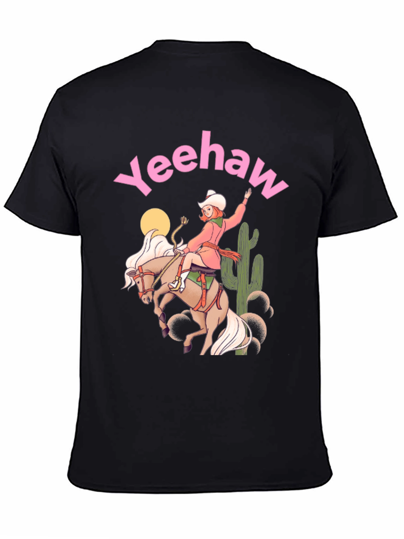 Yeehaw Cowgirl Black Graphic Tee