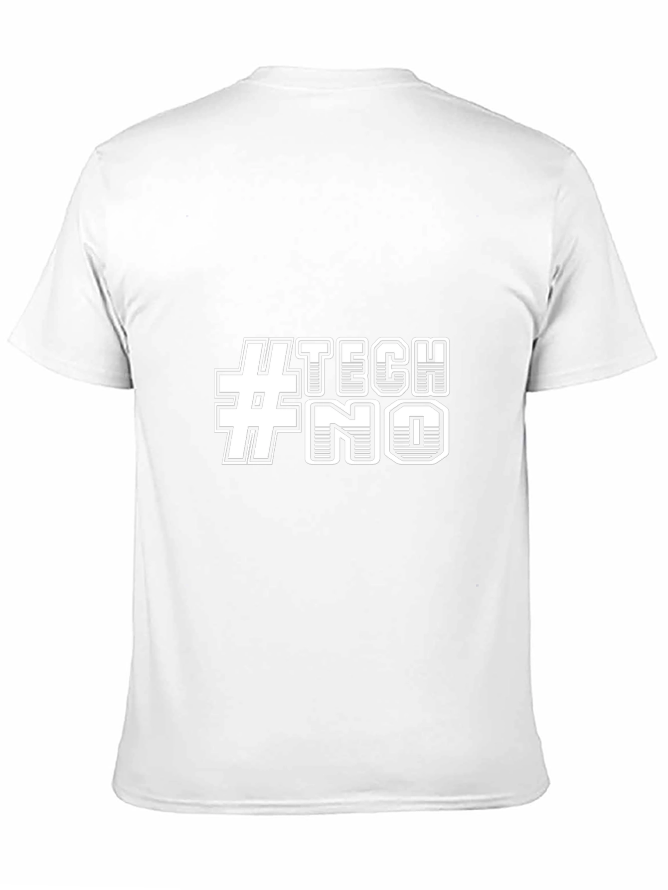 #TECHNO Graphic Print T-Shirt - Casual Style