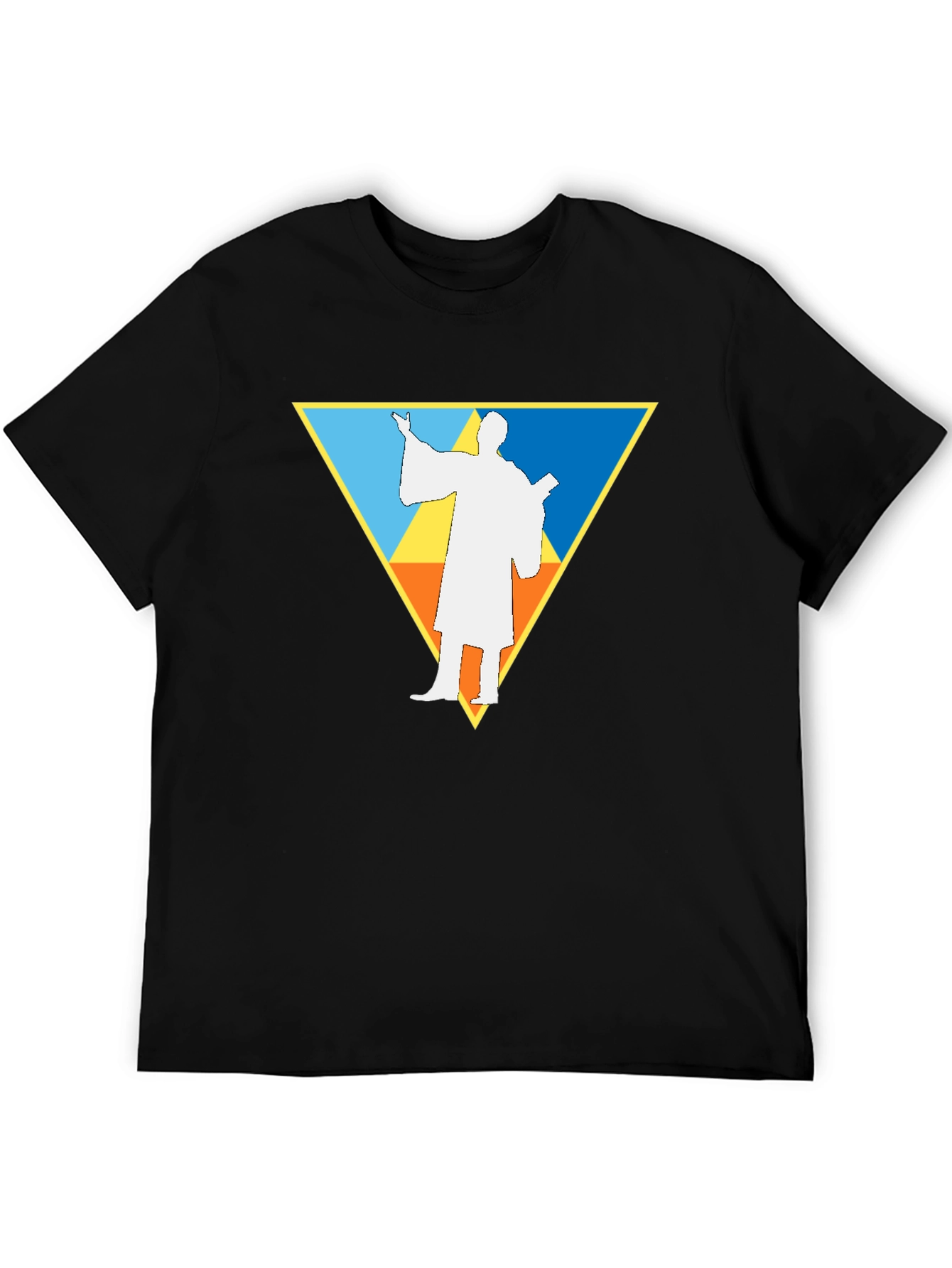 Geometric Priest T-Shirt - Black