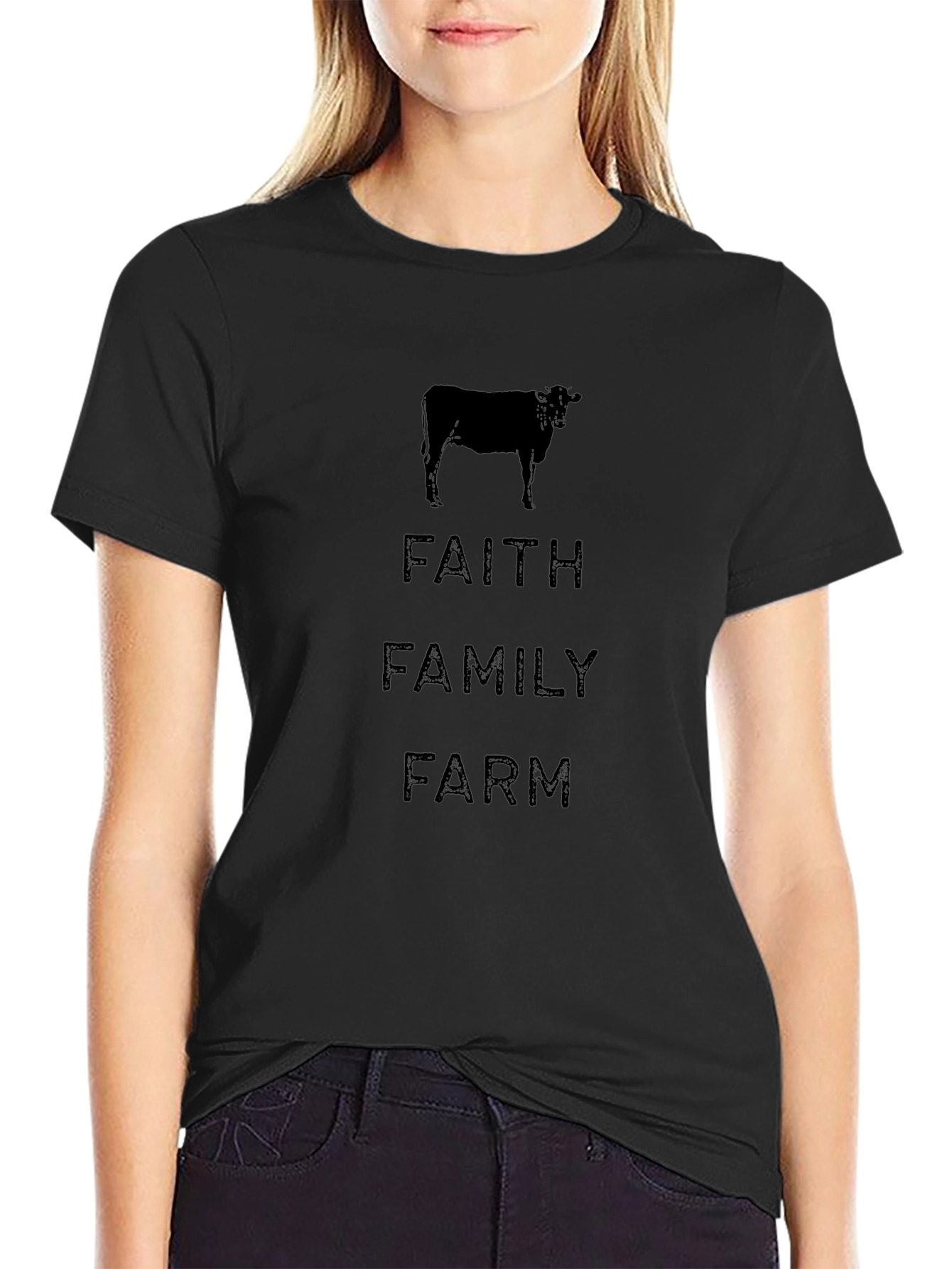 Faith Family Farm T-Shirt - Black