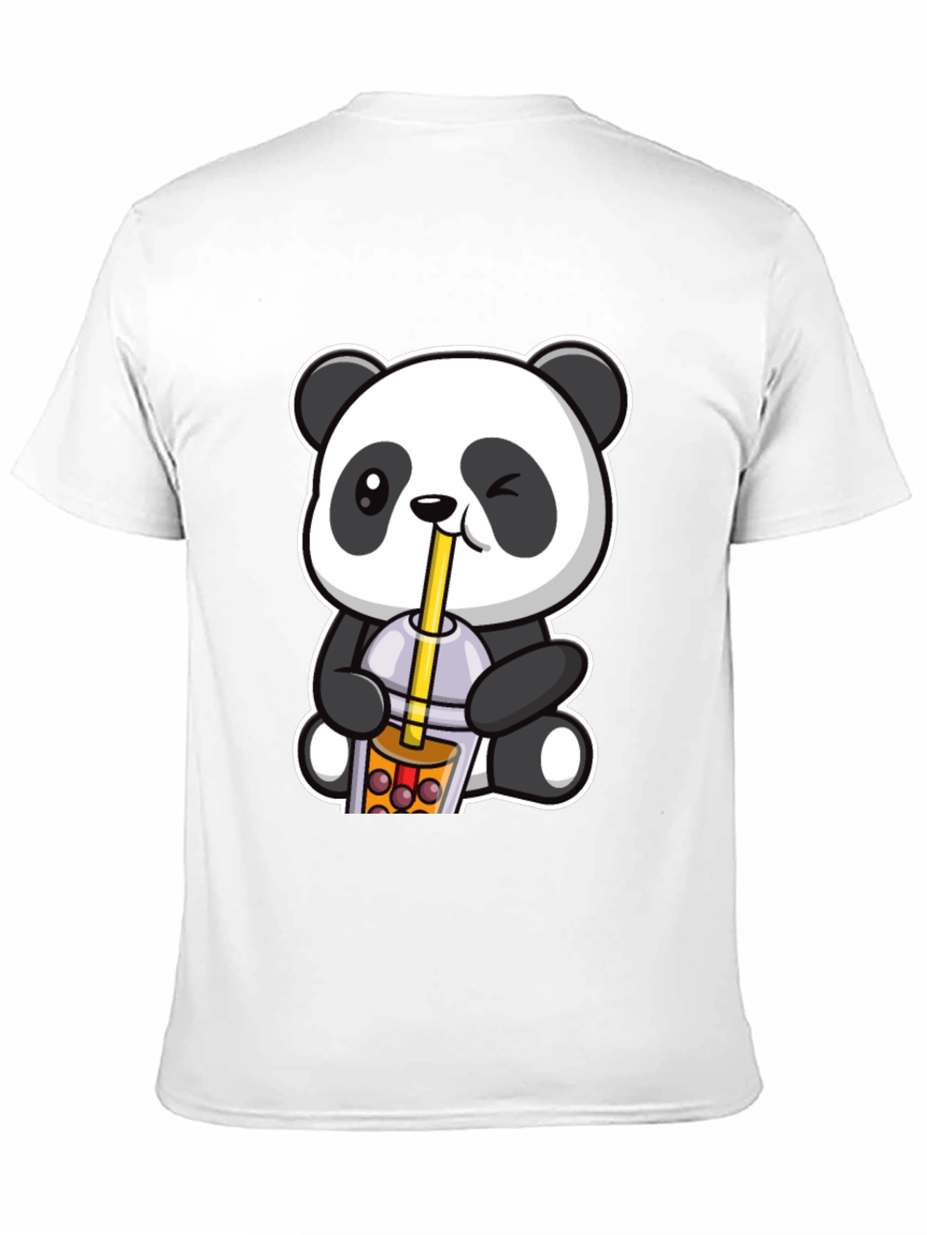 Cute Panda Boba Tea Graphic T-Shirt