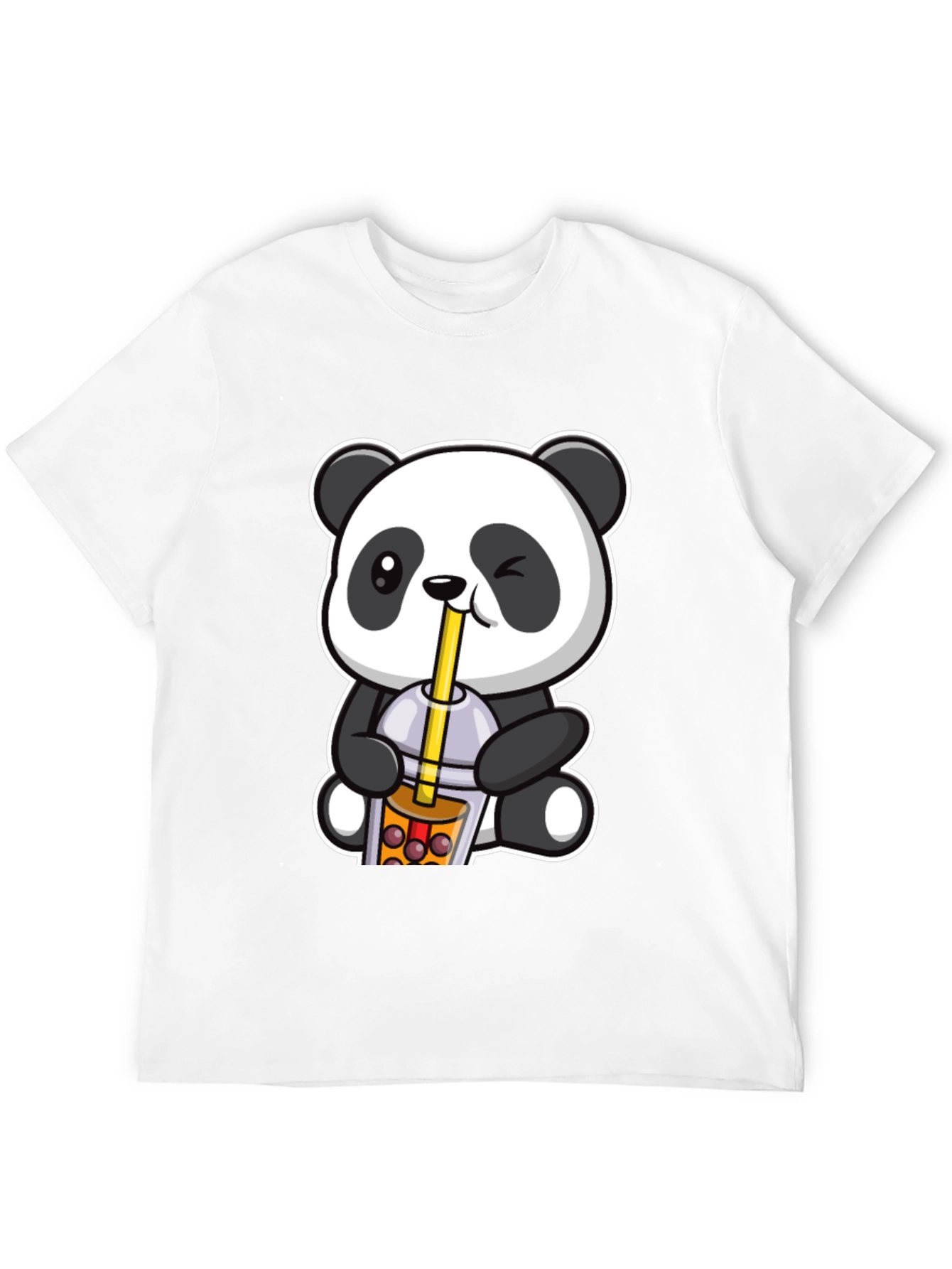 Cute Panda Boba Tea Graphic T-Shirt