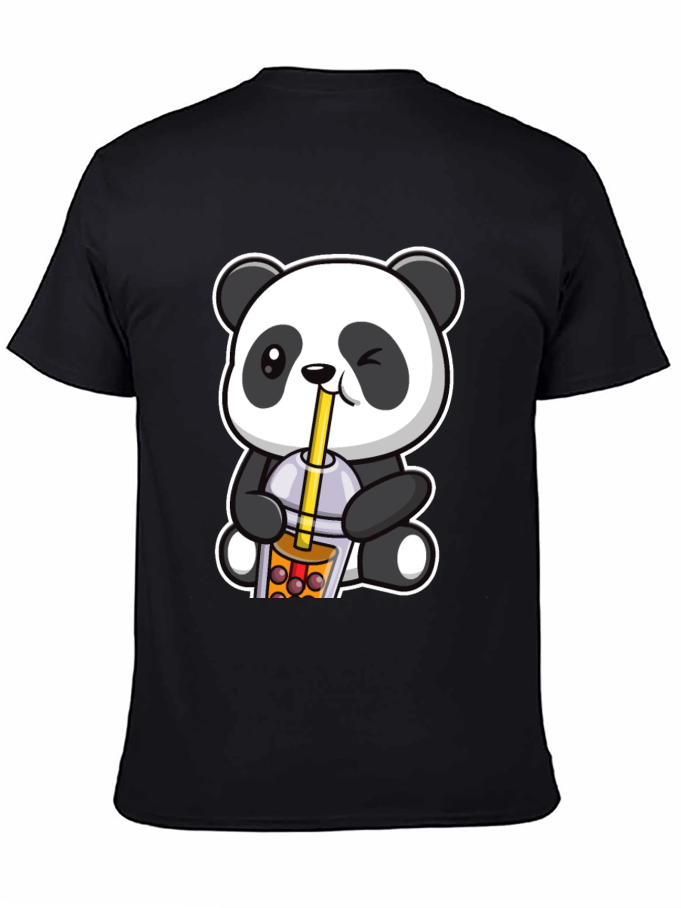 Cute Panda Boba Tea Graphic T-Shirt