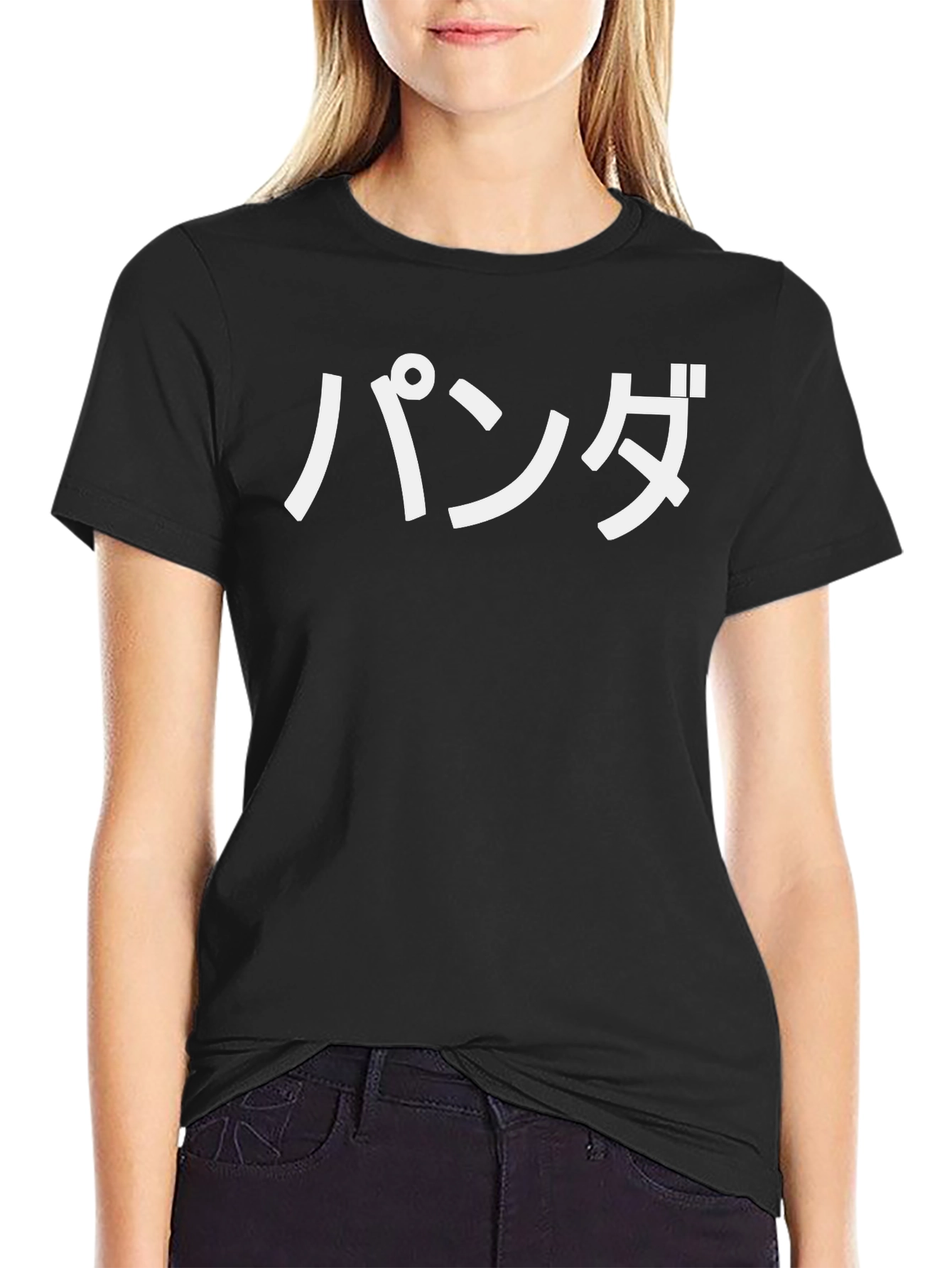 Japanese Panda T-Shirt - Stylish Black Tee