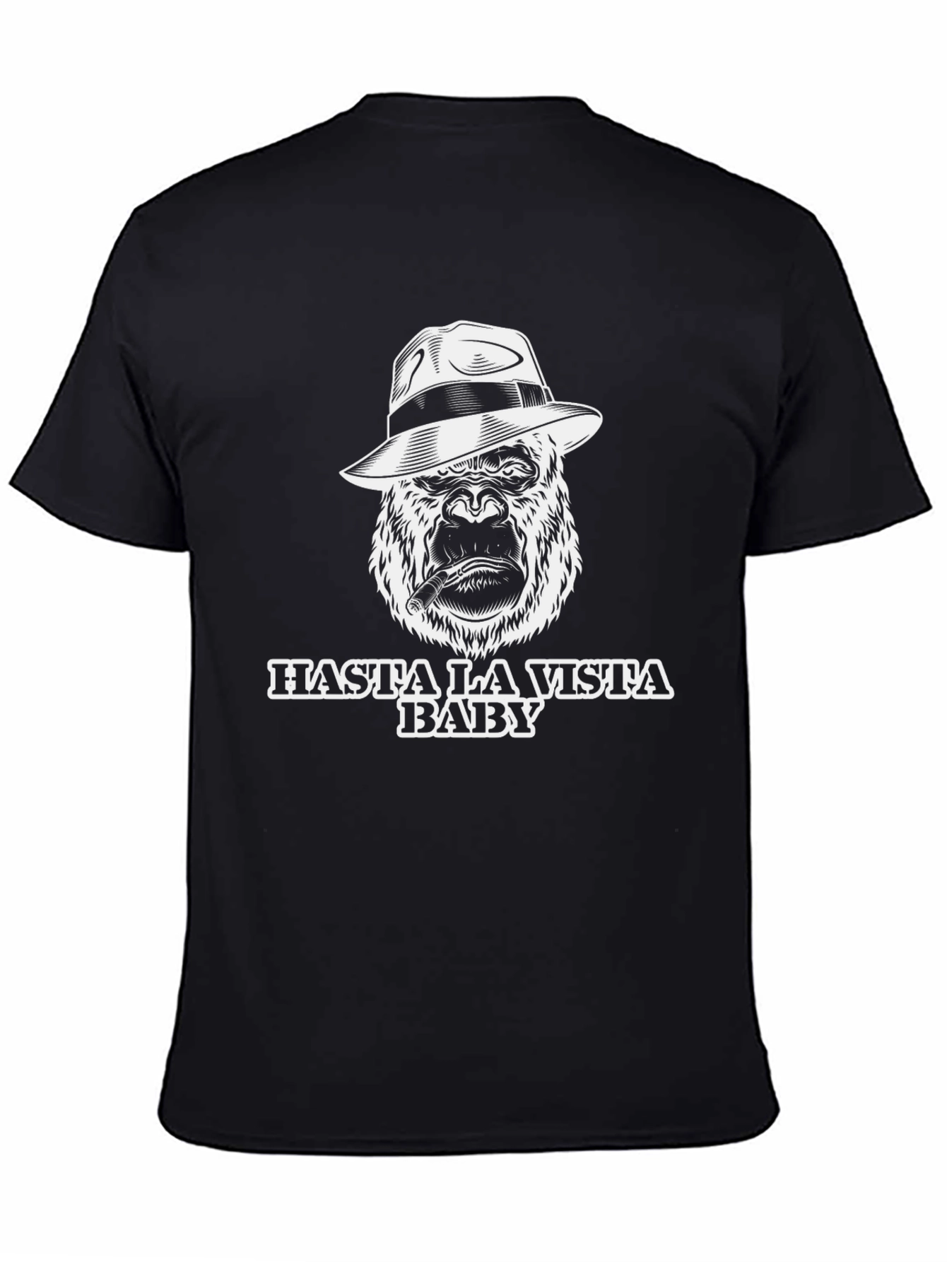 Hasta La Vista Baby Gorilla T-Shirt - Black