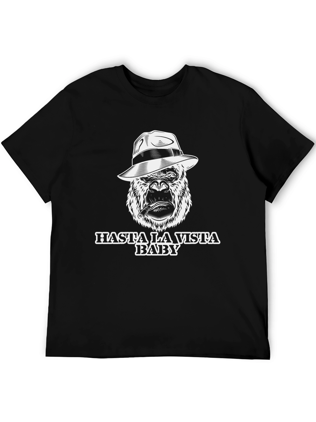 Hasta La Vista Baby Gorilla T-Shirt - Black