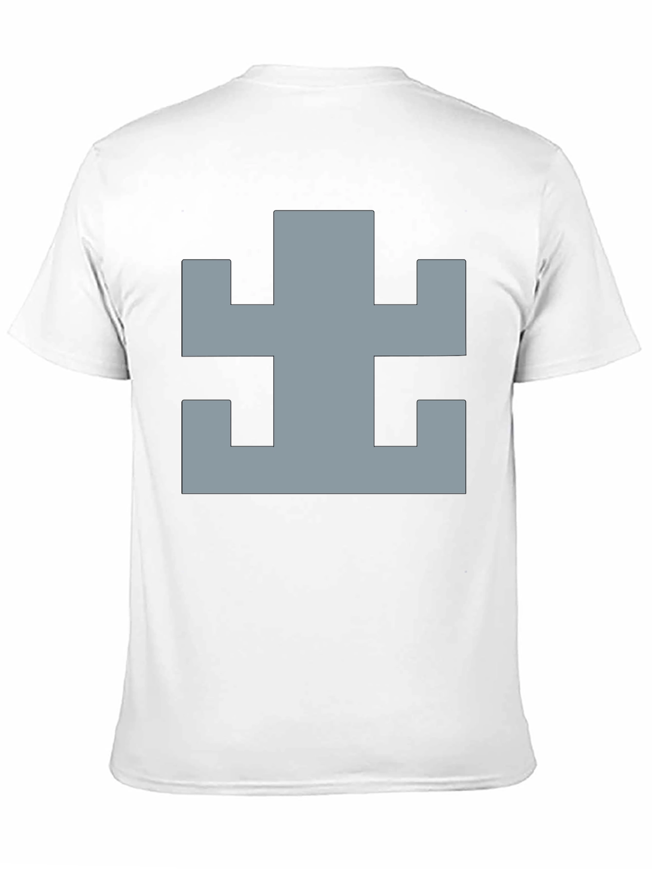 Geometric Pattern Black Cotton T-Shirt