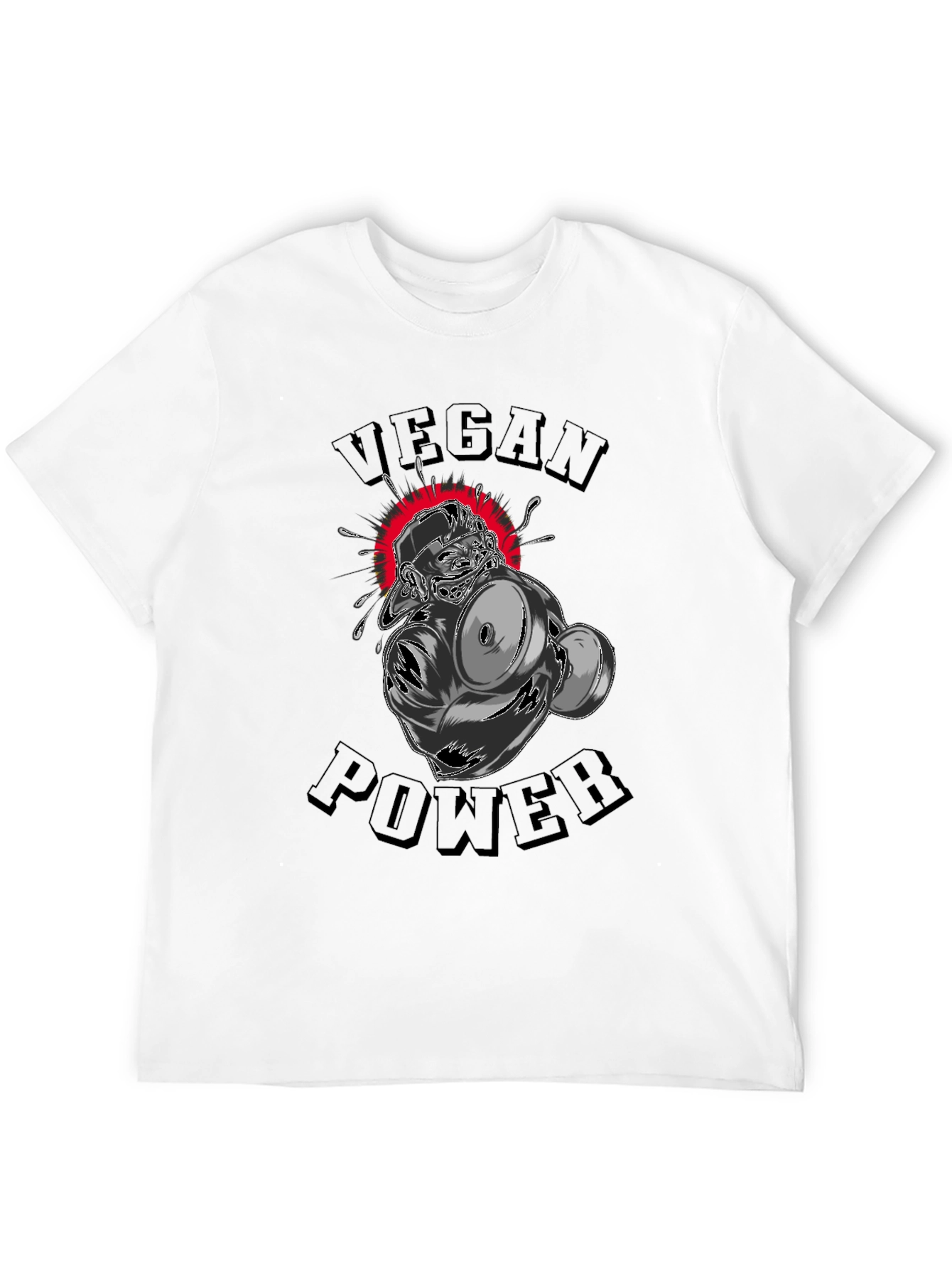 Vegan Power Graphic T-Shirt - Black