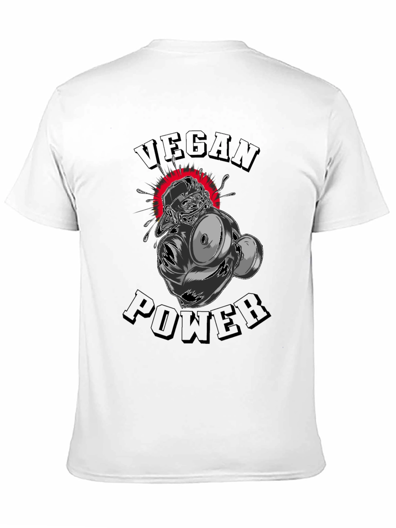 Vegan Power Graphic T-Shirt - Black
