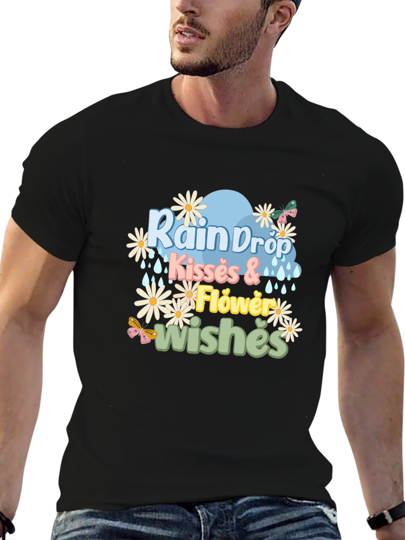 Rain Drop Kisses & Flower Wishes Graphic Tee