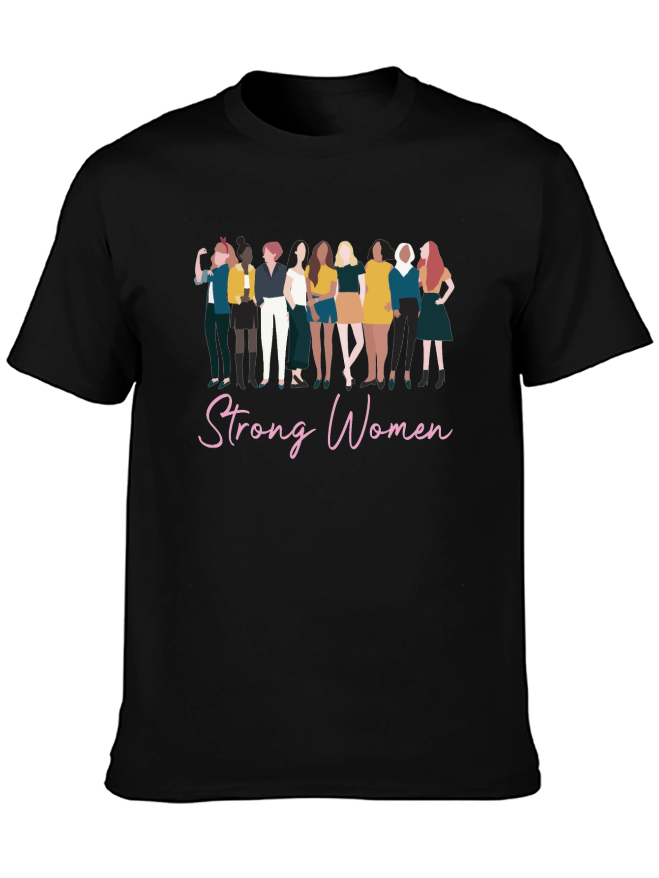Strong Women Graphic Tee - Black Unisex T-Shirt