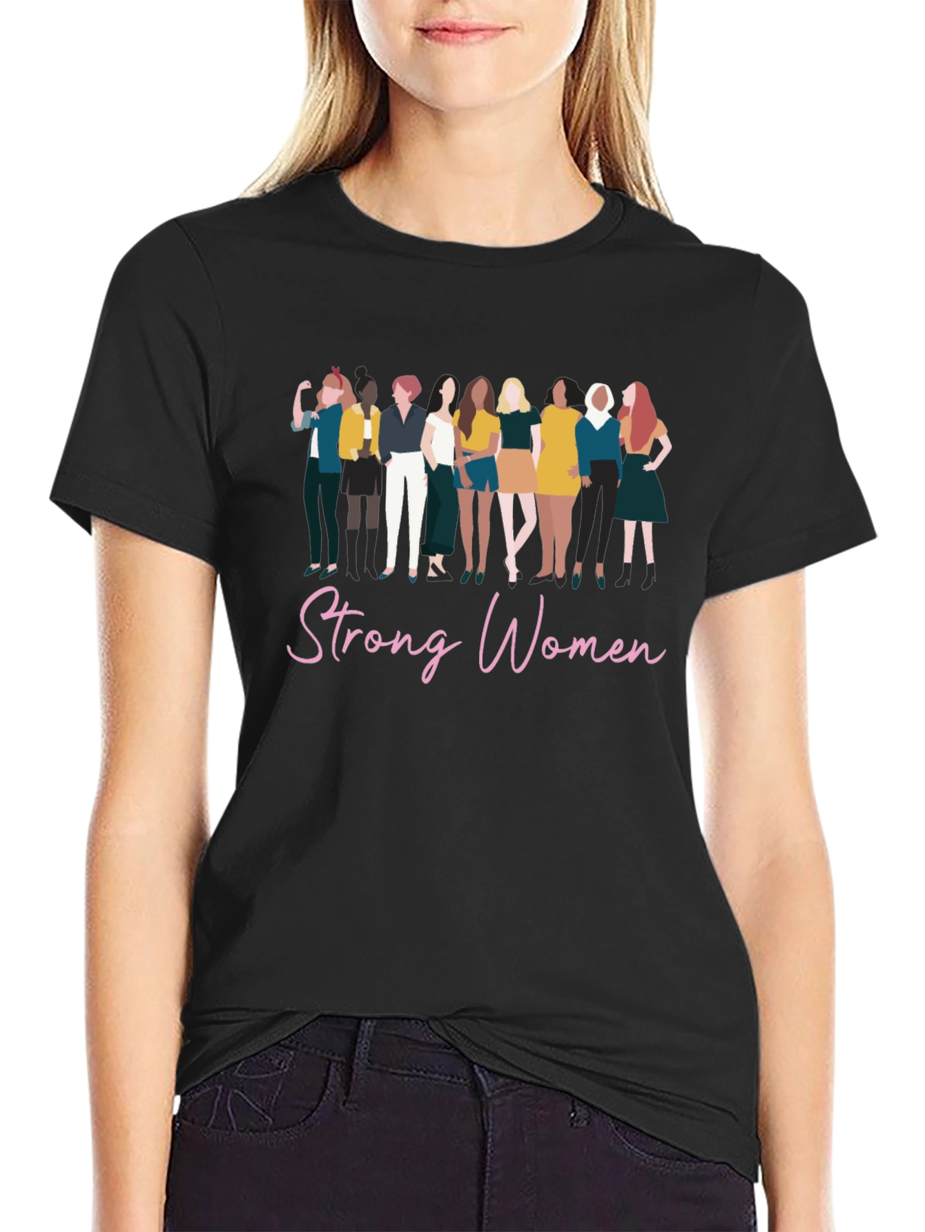 Strong Women Graphic Tee - Black Unisex T-Shirt