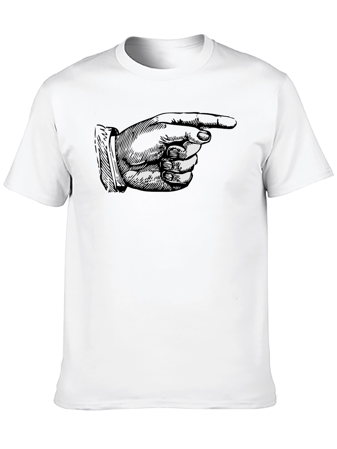 Pointing Hand Graphic Tee - Black