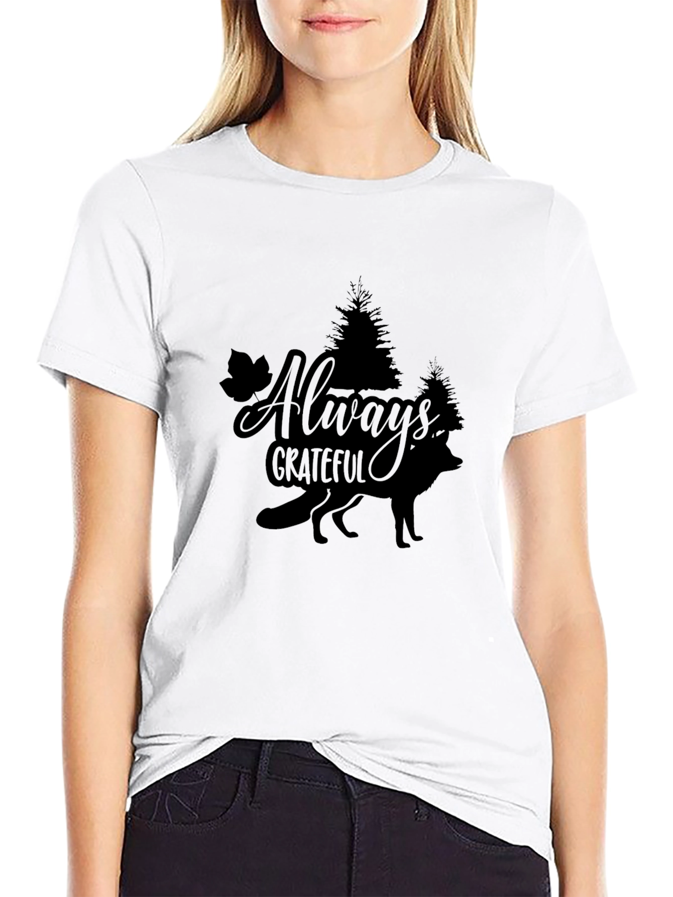 Always Grateful Wolf Graphic Tee