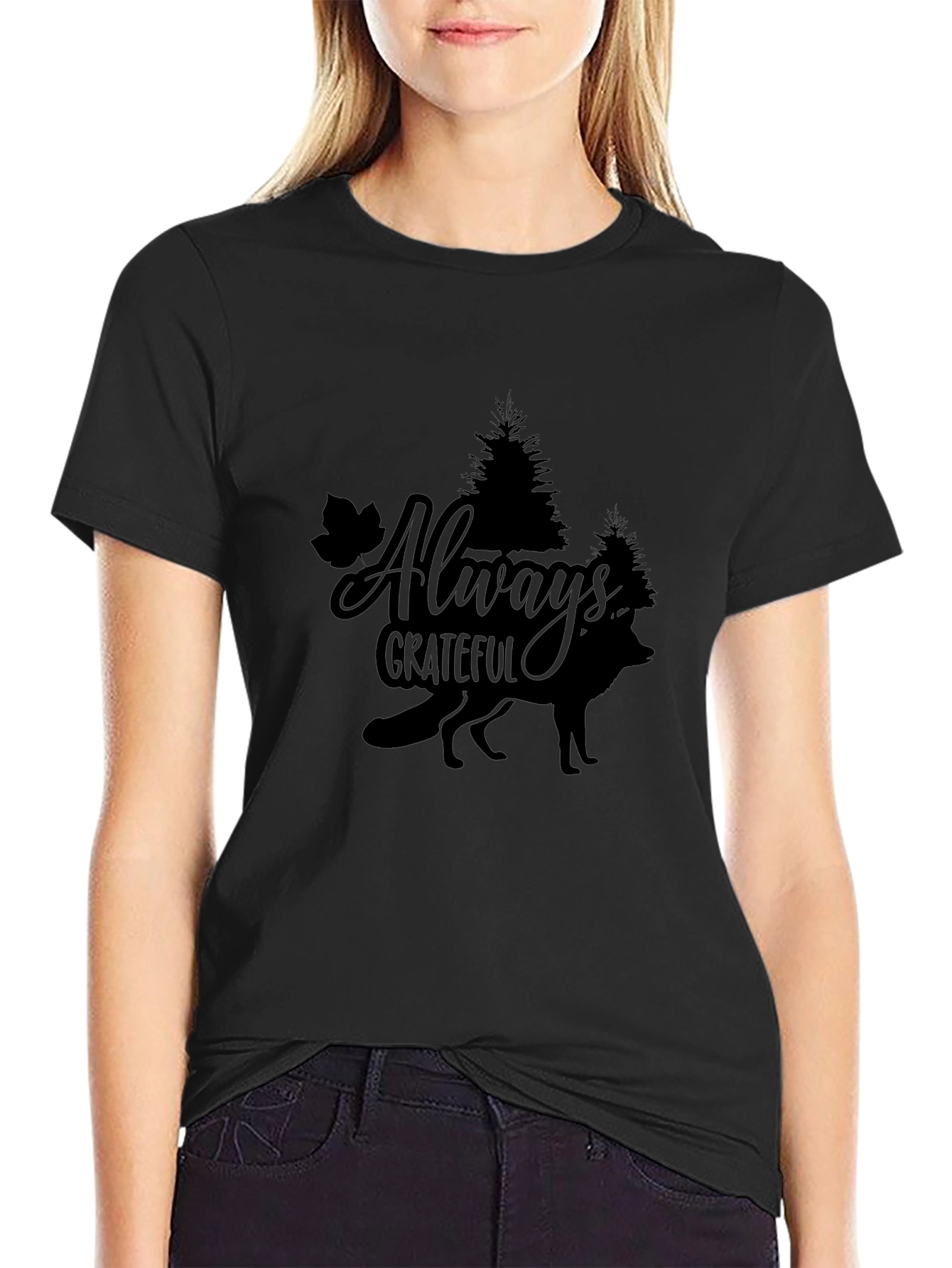 Always Grateful Wolf Graphic Tee
