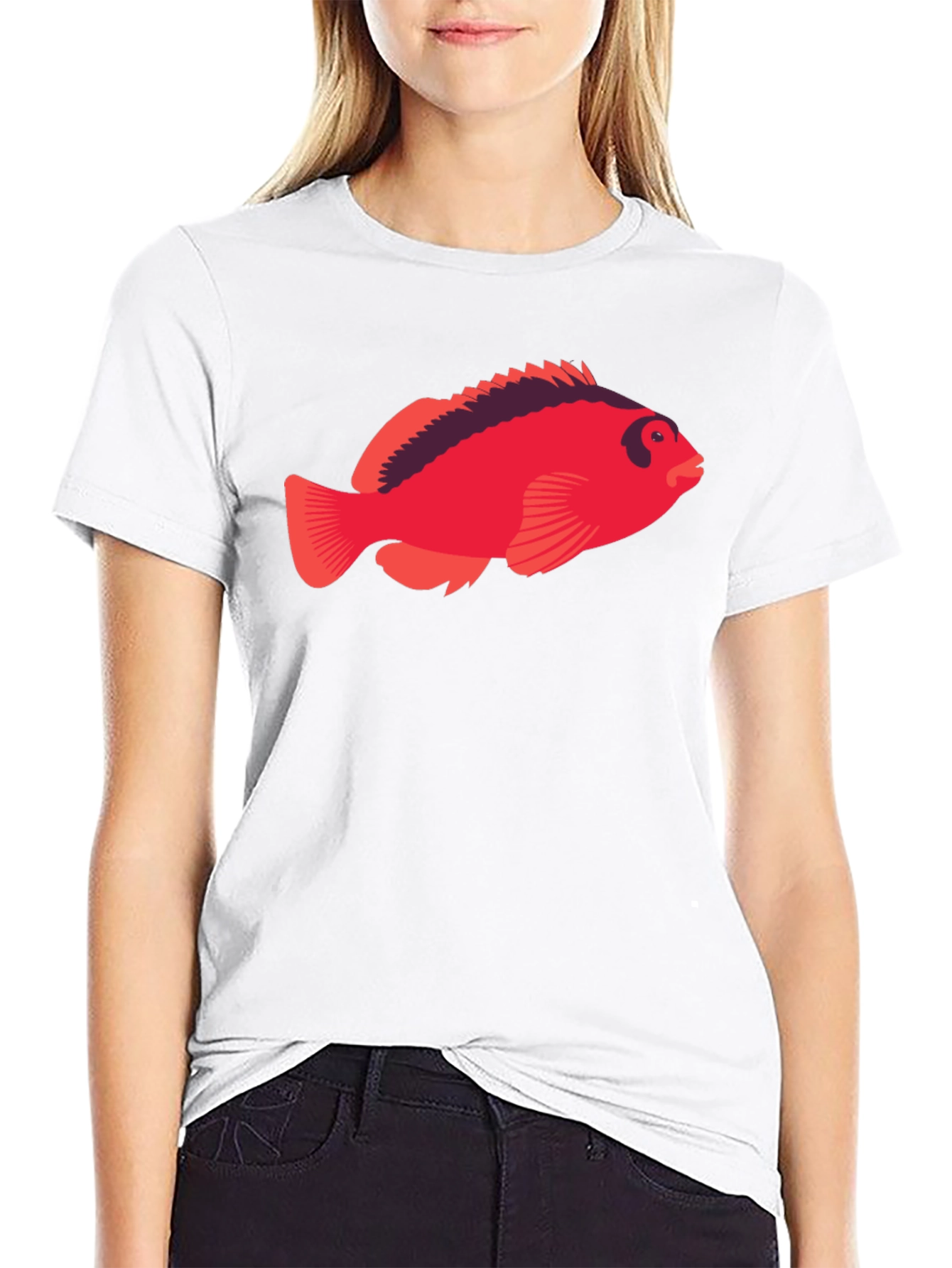 Red Fish Graphic Tee - Unique Design