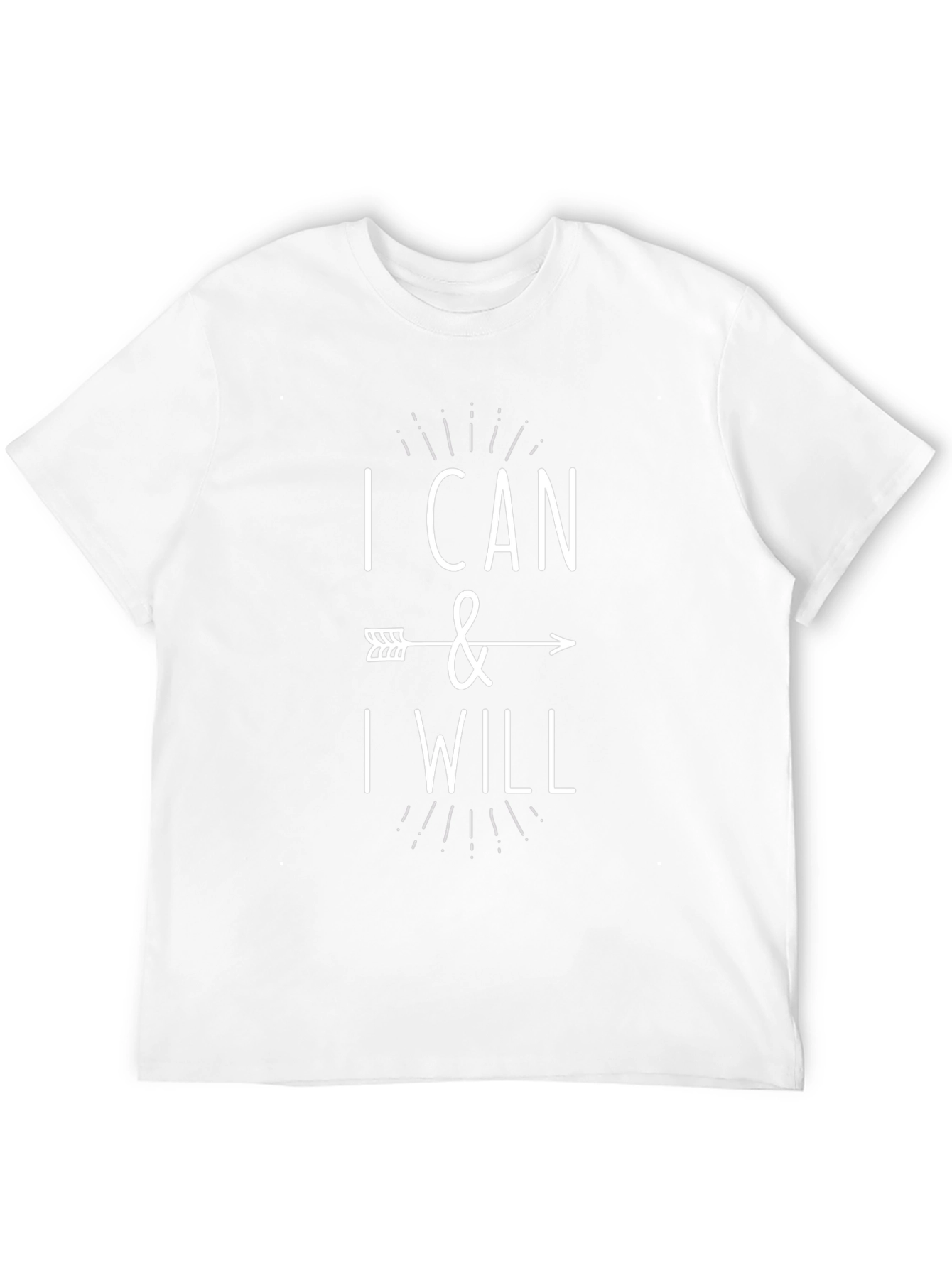 Motivational Black T-Shirt: I Can & I Will