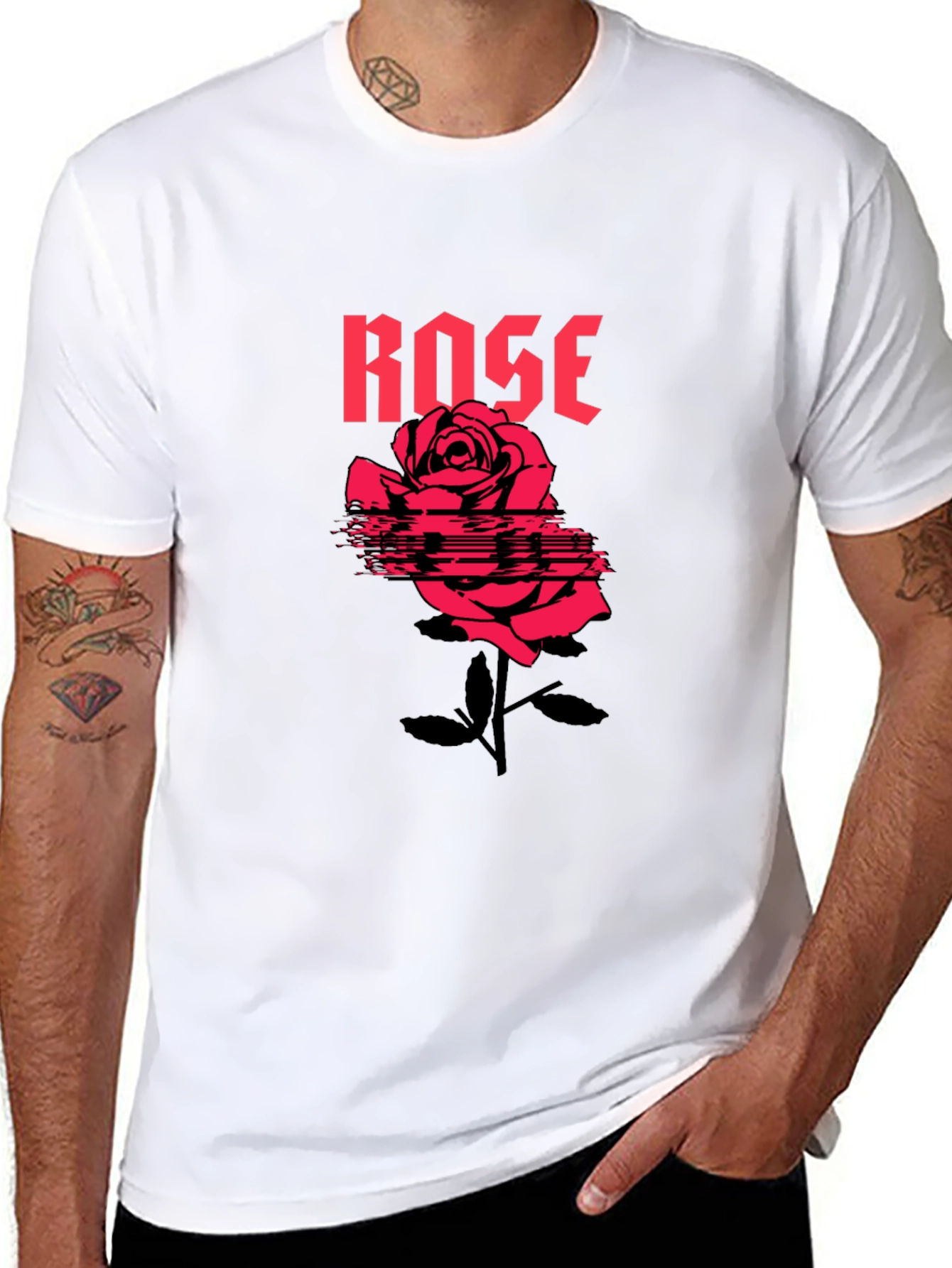 Rose Graphic T-Shirt - Black