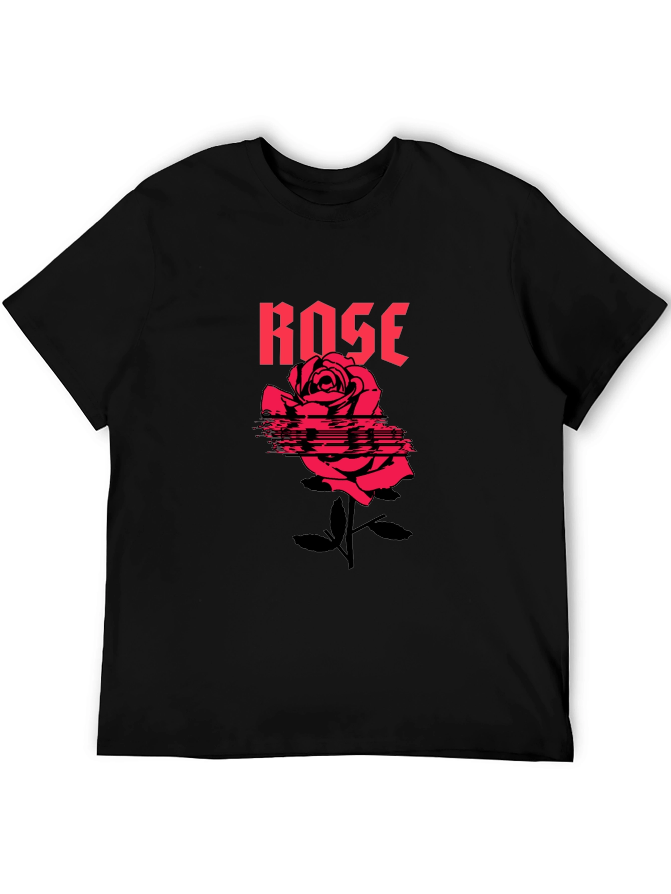 Rose Graphic T-Shirt - Black
