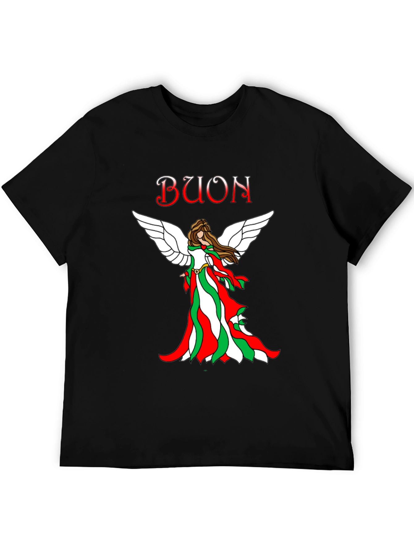 Buon Natale Italian Flag Angel T-Shirt